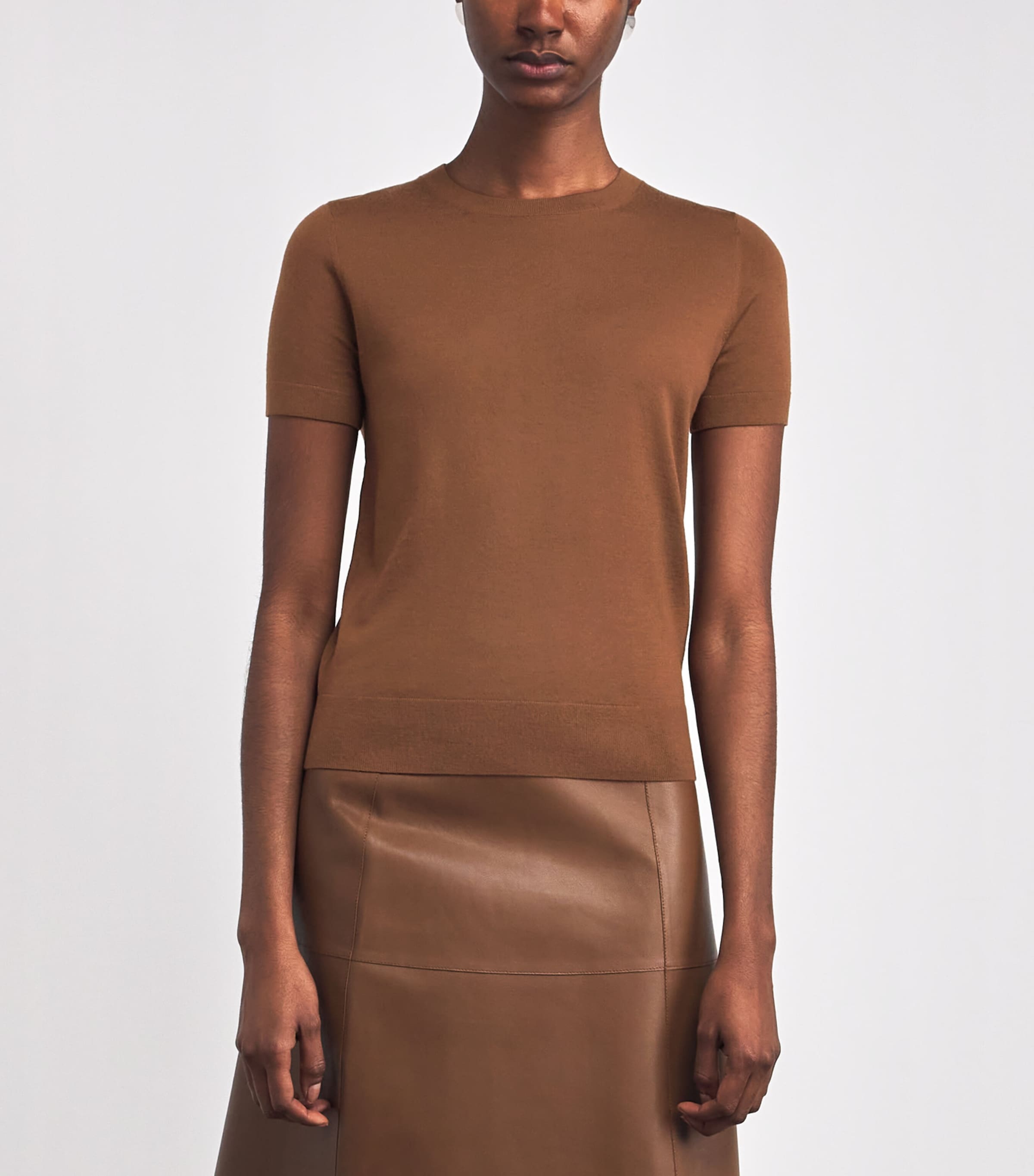 Merino Wool T-Shirt D3G-CARAMEL Image 3