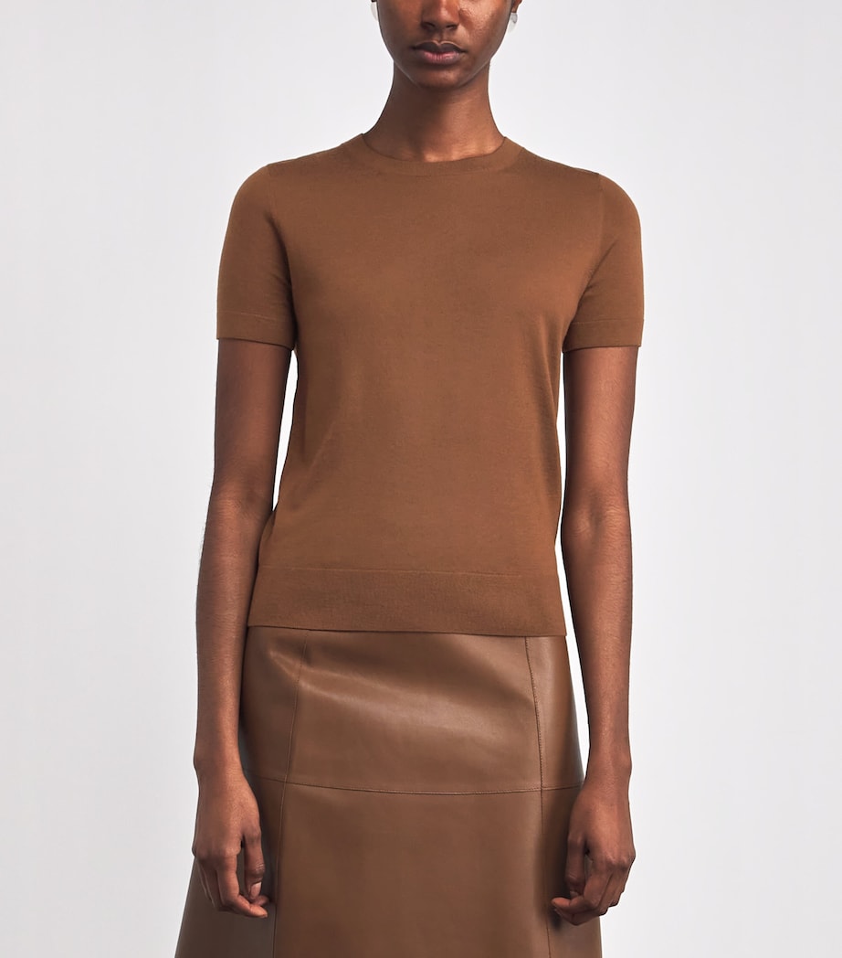 Merino Wool T-Shirt D3G-CARAMEL Image 3