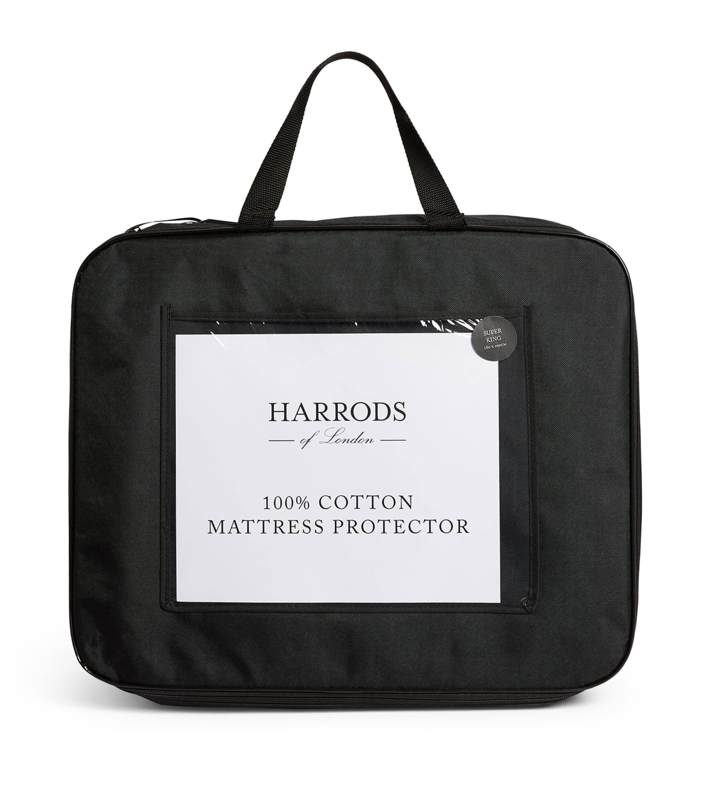 Harrods Of London Cotton Super King Mattress Protector In White