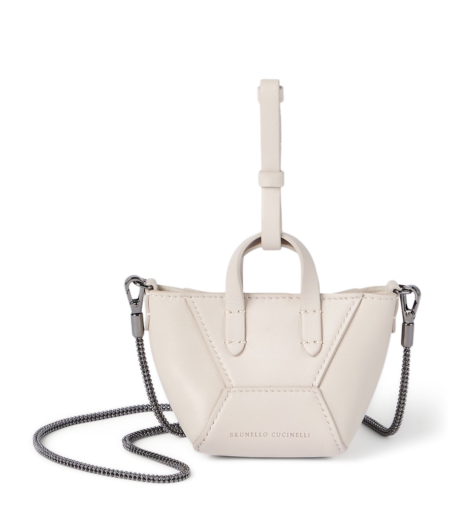 Brunello Cucinelli Mini Leather BC Duo Tote Bag Image 1