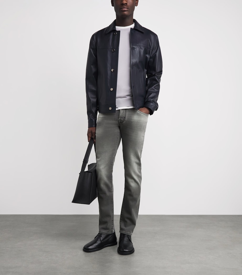 JACOB COHËN Mens Comfort-Stretch Faded Slim Jeans Image 2