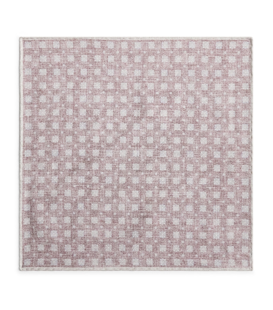 Cotton-Wool Printed Pocket Square MIRTILLO E SABBIA Image 1