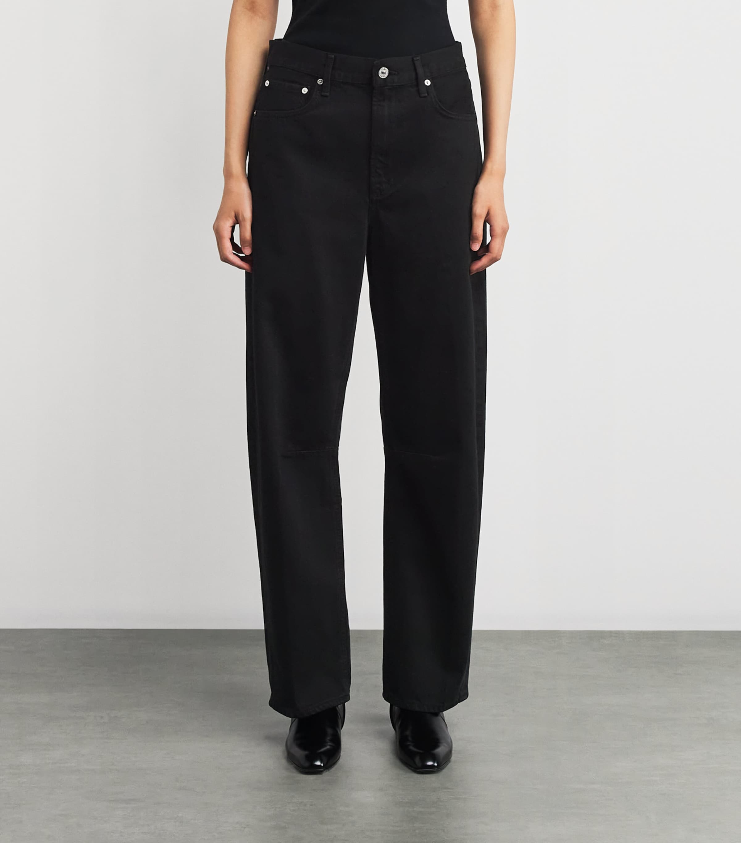 Miro Long Relaxed Jeans SOLID BLACK Image 3