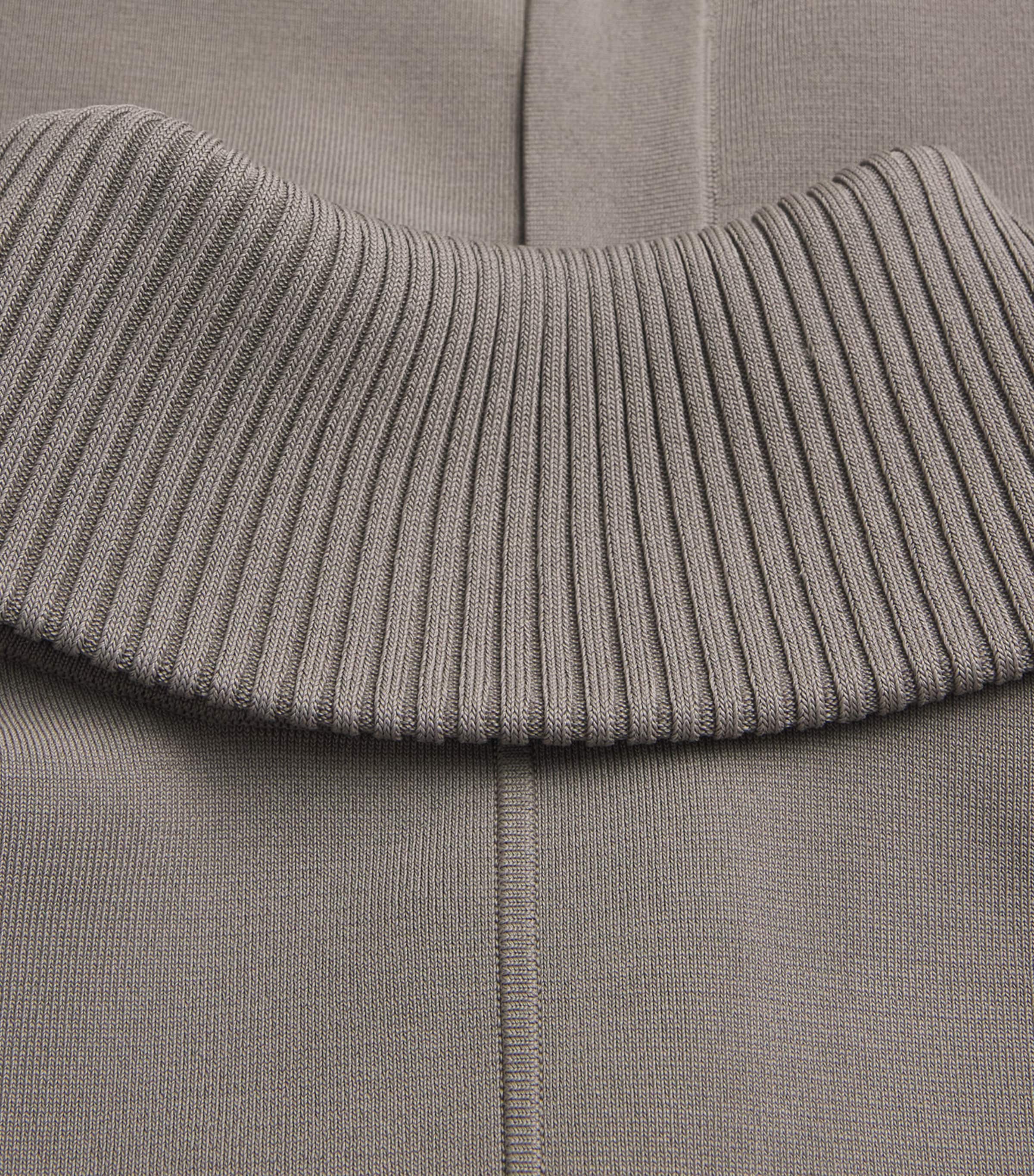 Milano-Knit Collared Jacket MUSHROOM Image 5