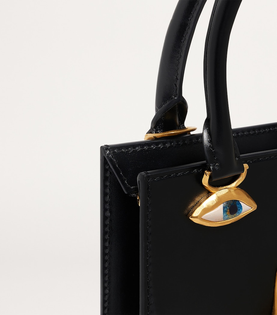 Mini Leather Anatomy Top-Handle Bag 999BLACK Image 6
