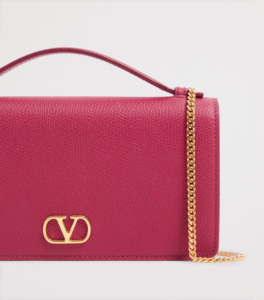 Valentino Garavani Leather Vlogo Signature Chain Wallet Image 6
