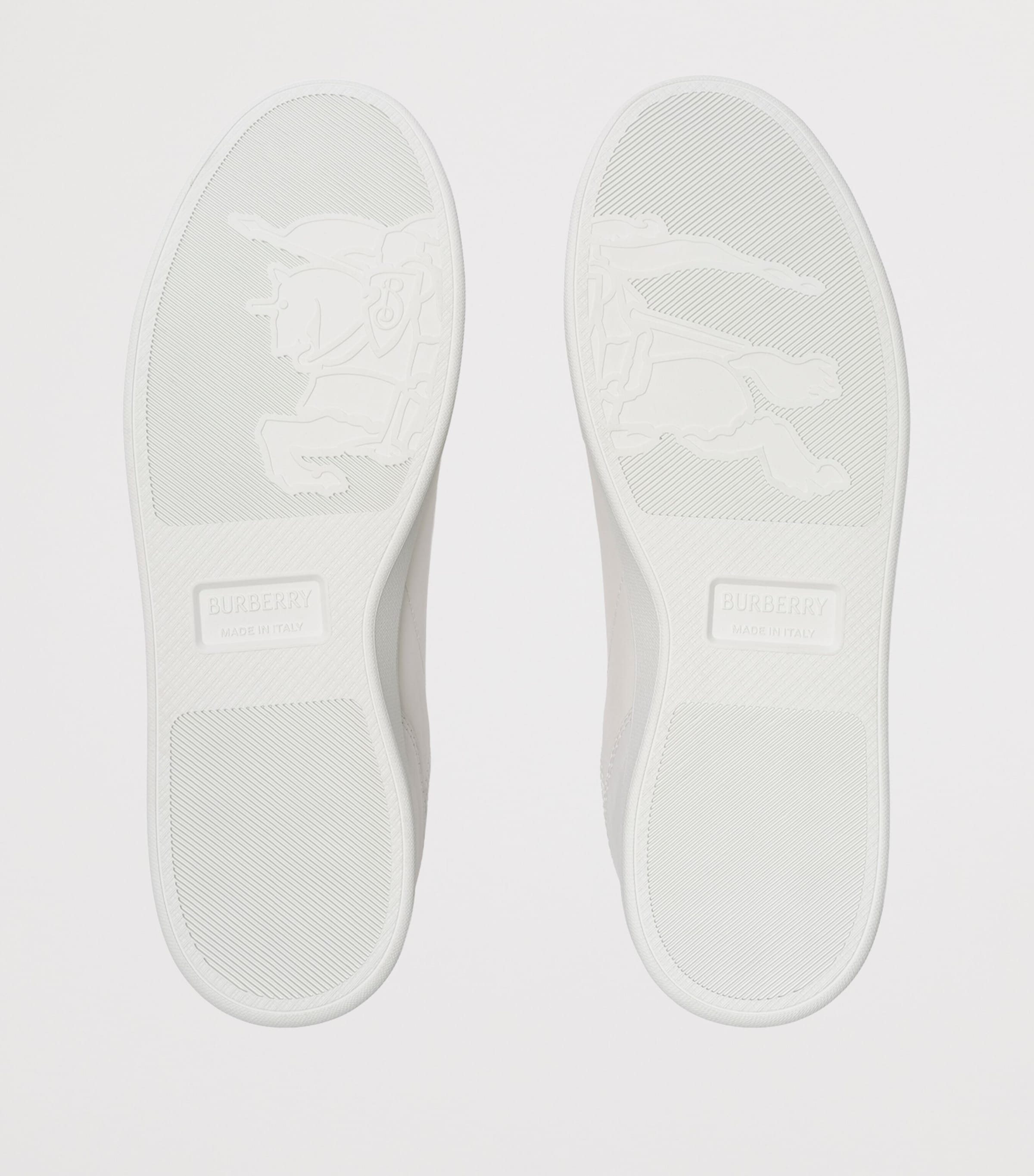 Burberry Leather Set Sneakers Por. White/wave Blue Image 5