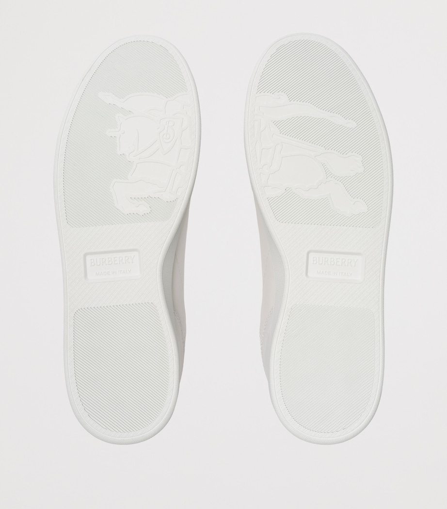 Burberry Leather Set Sneakers Por. White/wave Blue Image 5