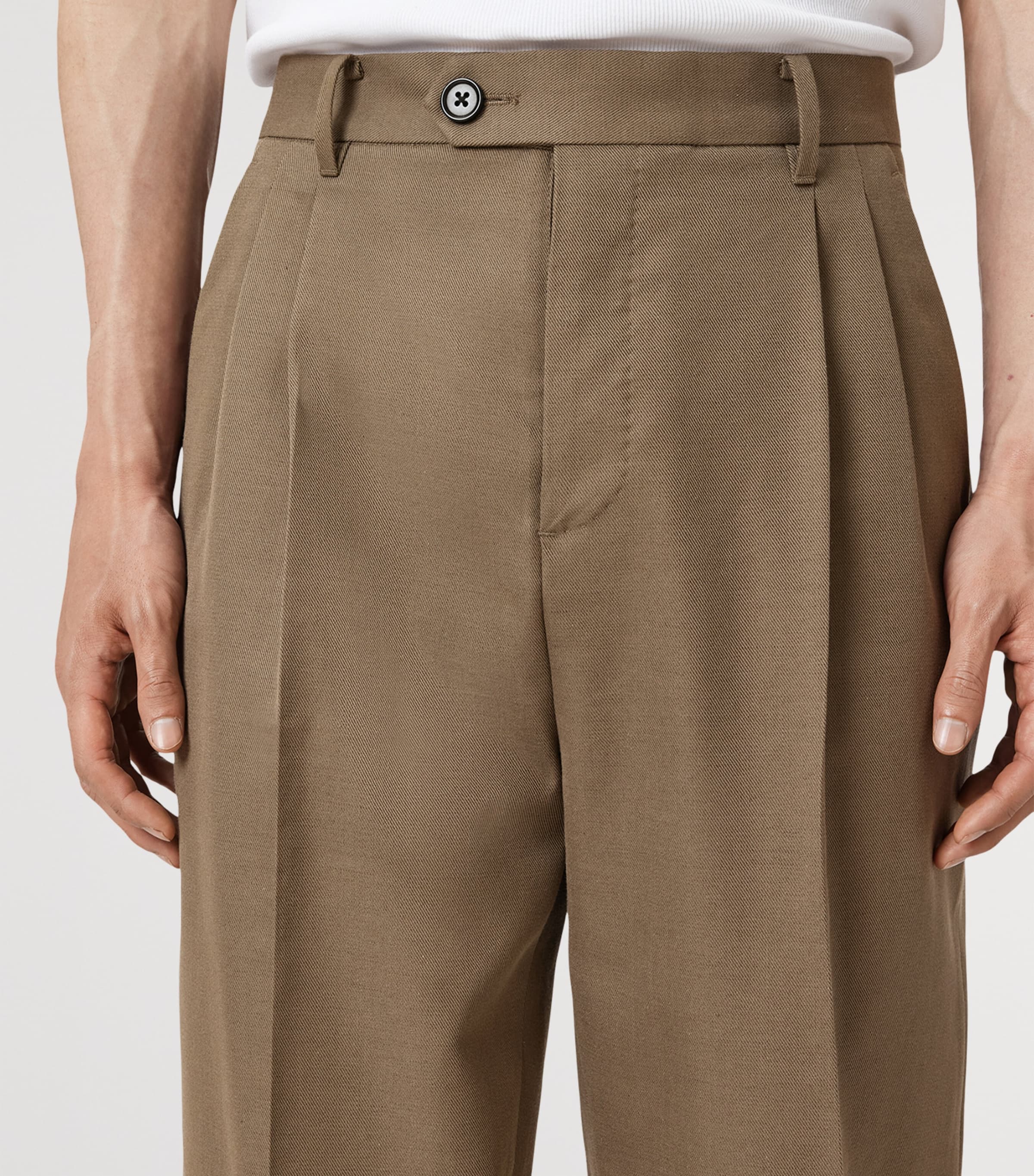Tallis Straight Tailored Trousers BAKED BROWN Image 4