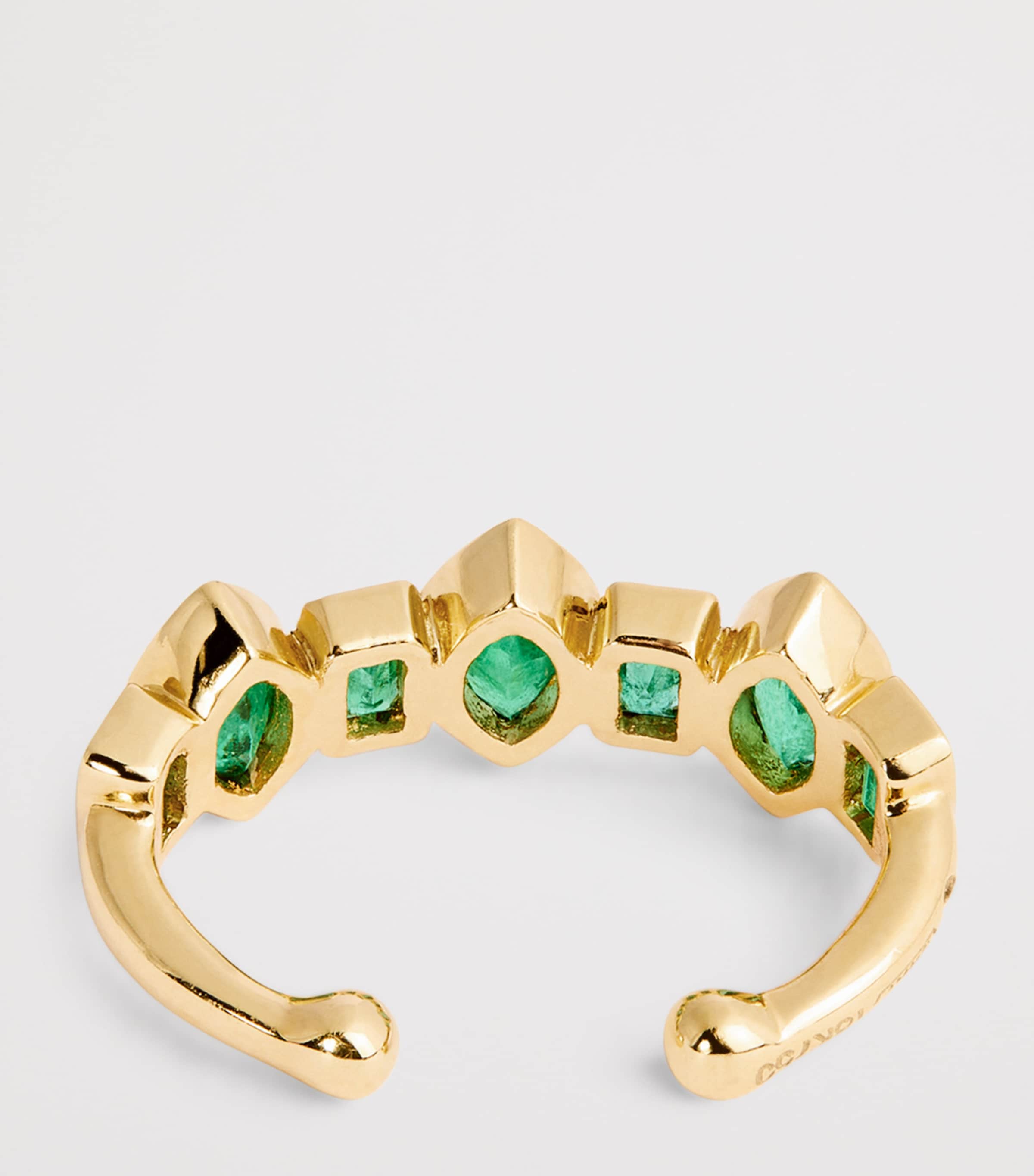 Yellow Gold and Emerald Ear Cuff YELLOW GOLD Image 3