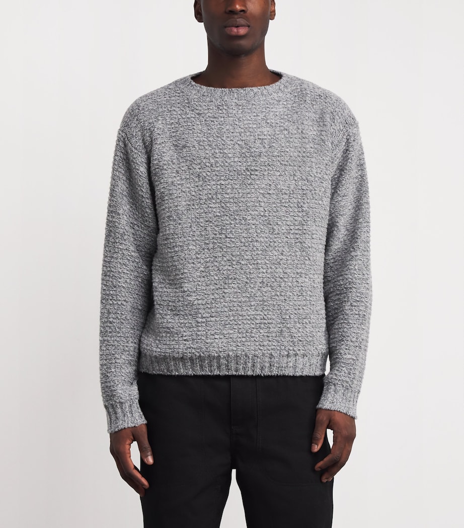 x Aaron Levine Wool-Blend Camden Sweater GREY MARL Image 3