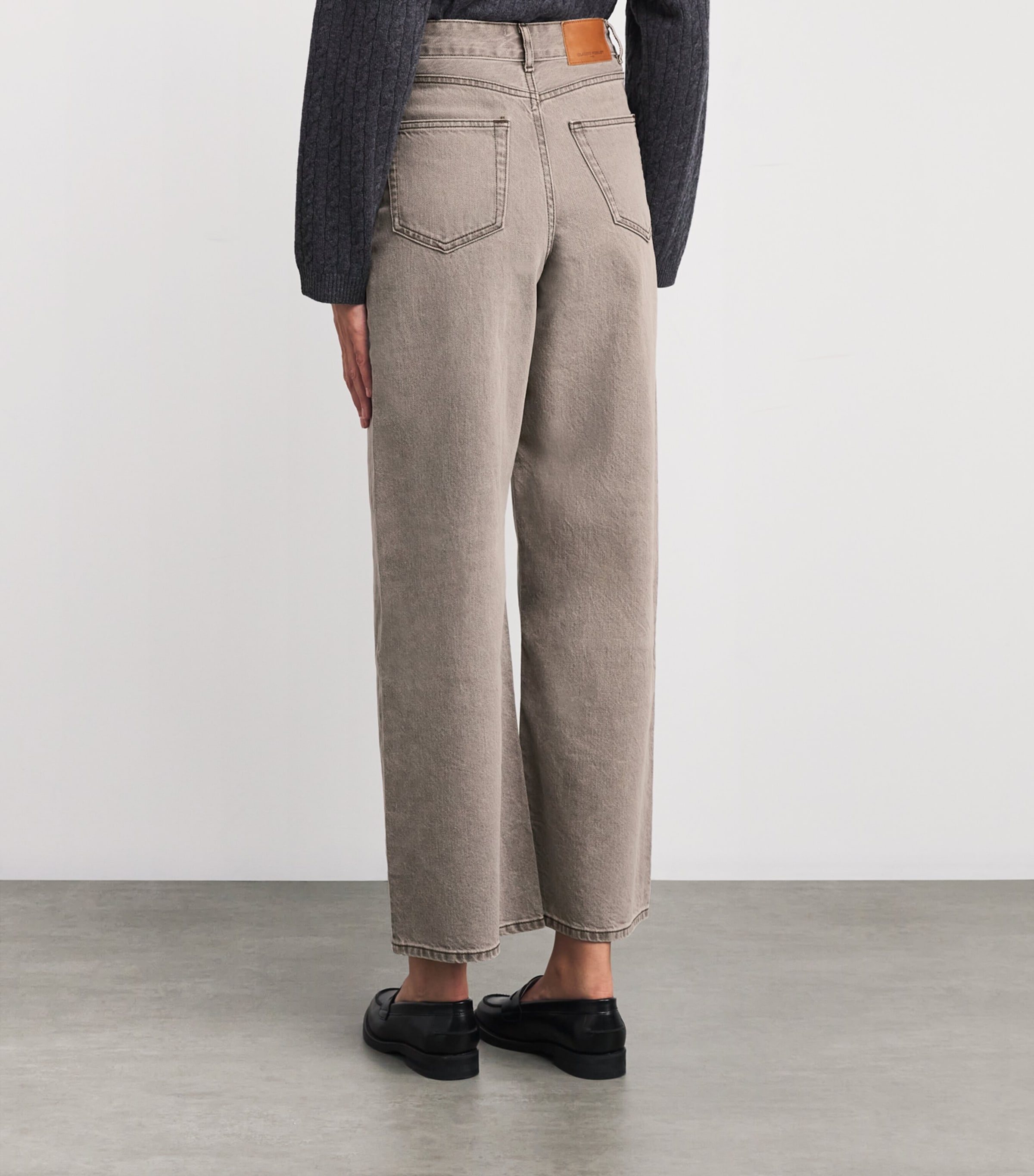 Wide-Leg  Jeans GREY BEIGE Image 4