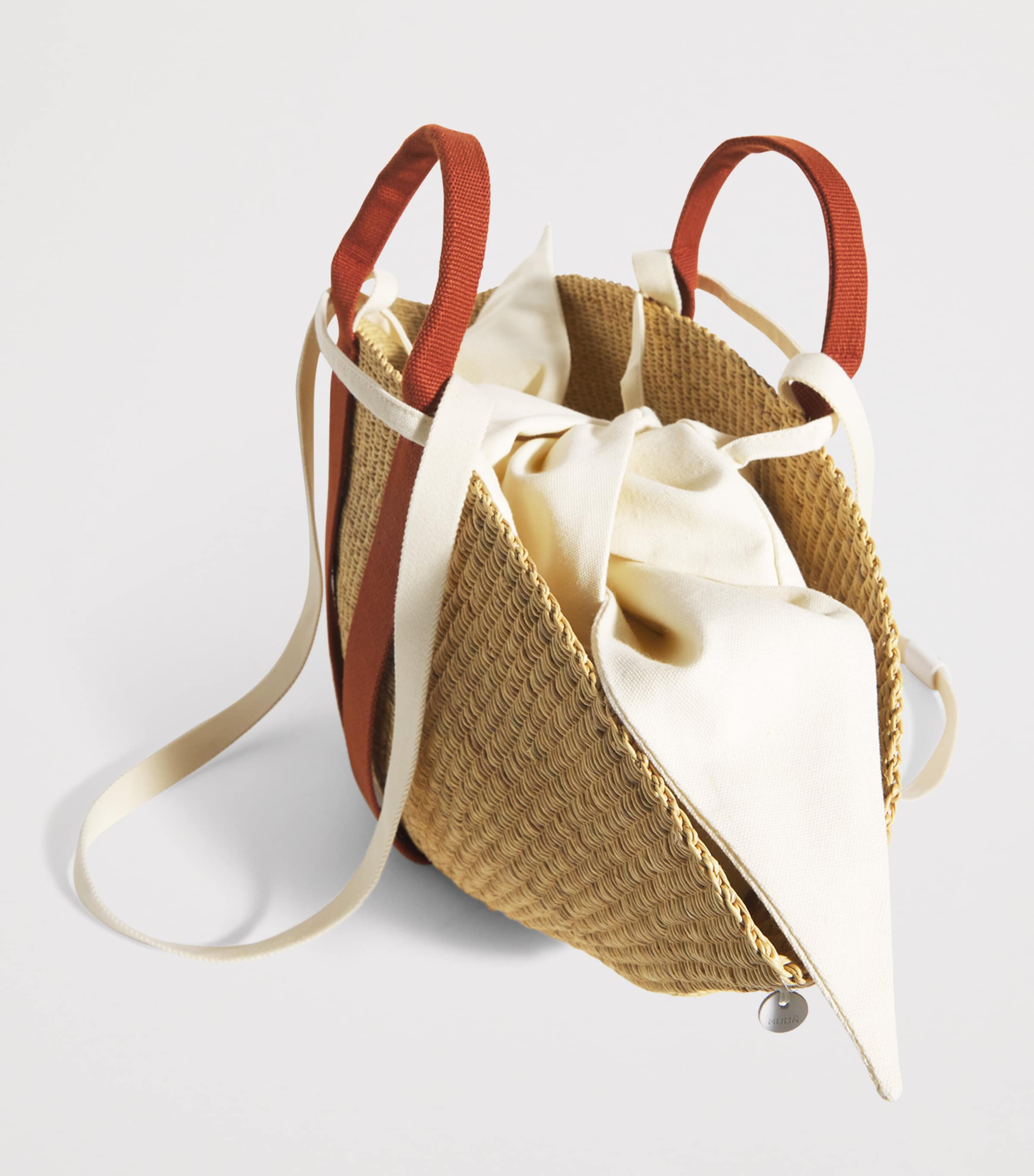 MUUN Sophie トートバッグ レザートリム 麦わら Muun Medium Straw Sophie Tote Bag | Harrods US