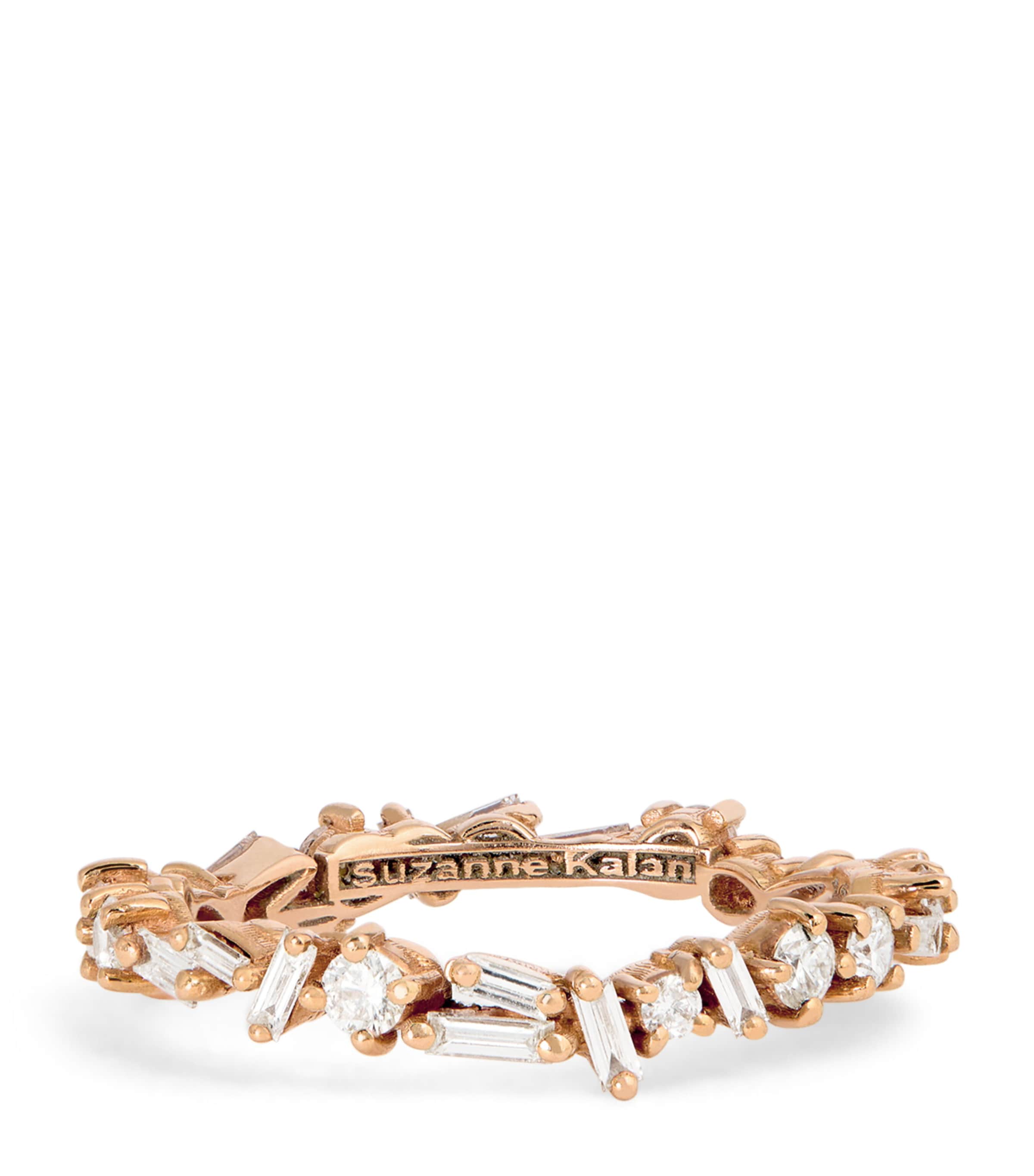 Suzanne Kalan Rose Gold And Diamond Classic Eternity Ring In Gold