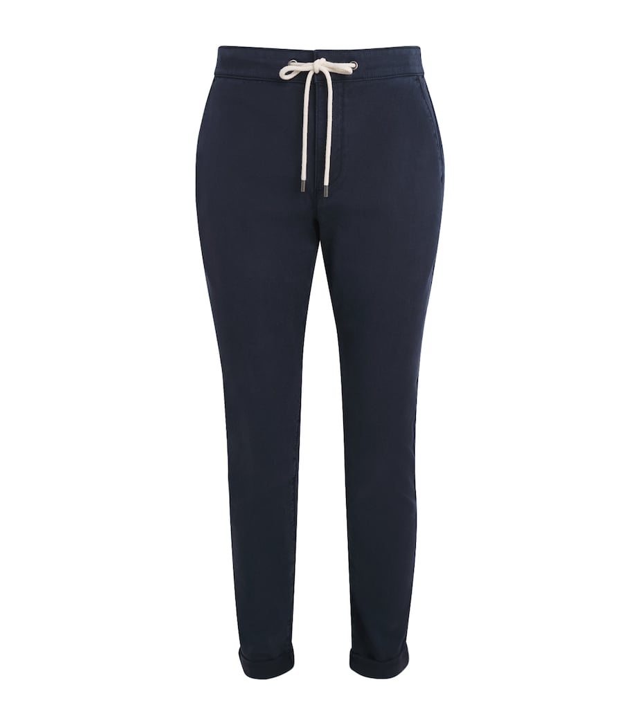 PAIGE Mens Drawstring Fraser Chinos Vintage Deep Anchor Image 1