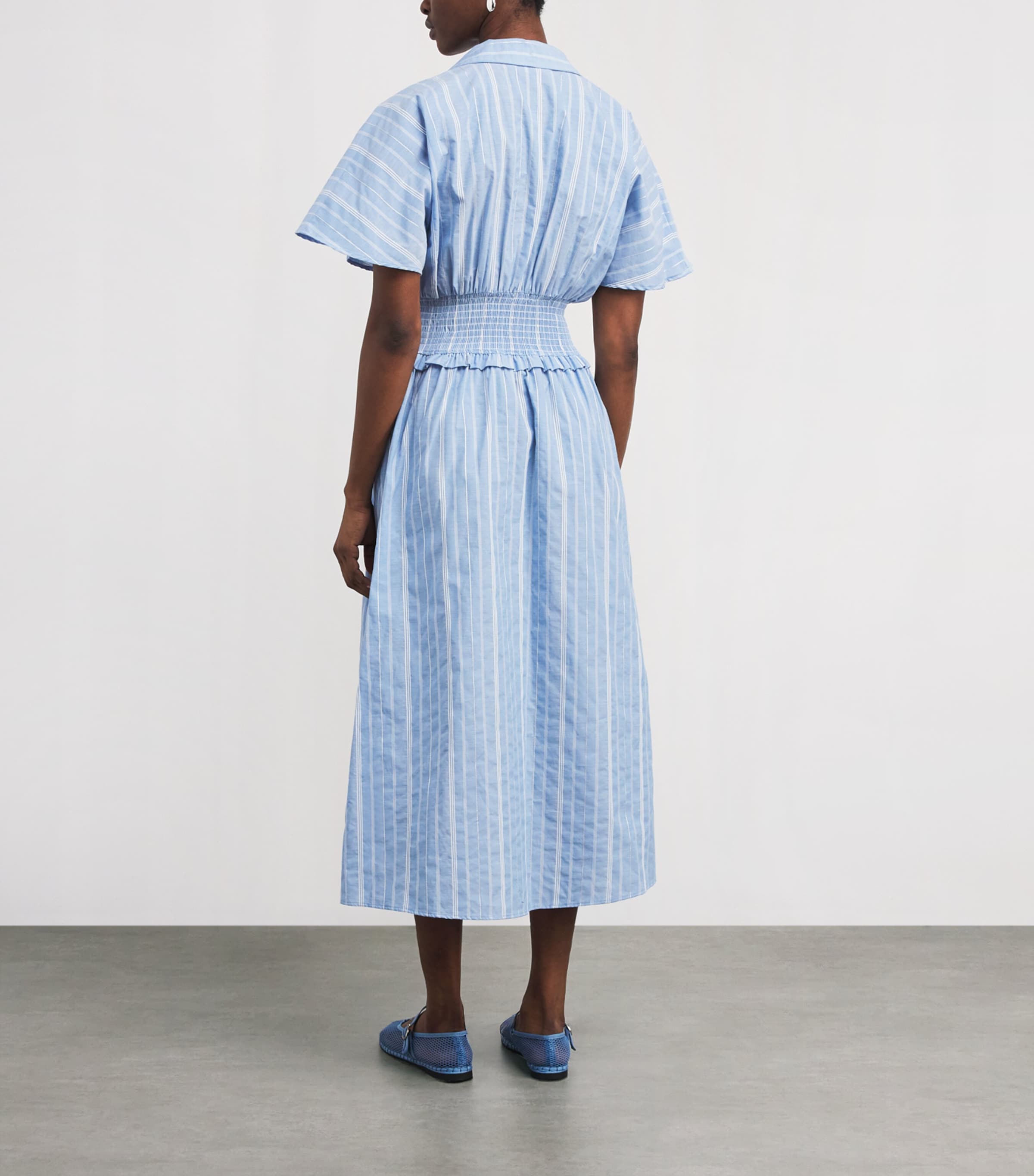 Claudie Pierlot Womens Stripe Wrap Midi Dress Dual Color Image 4