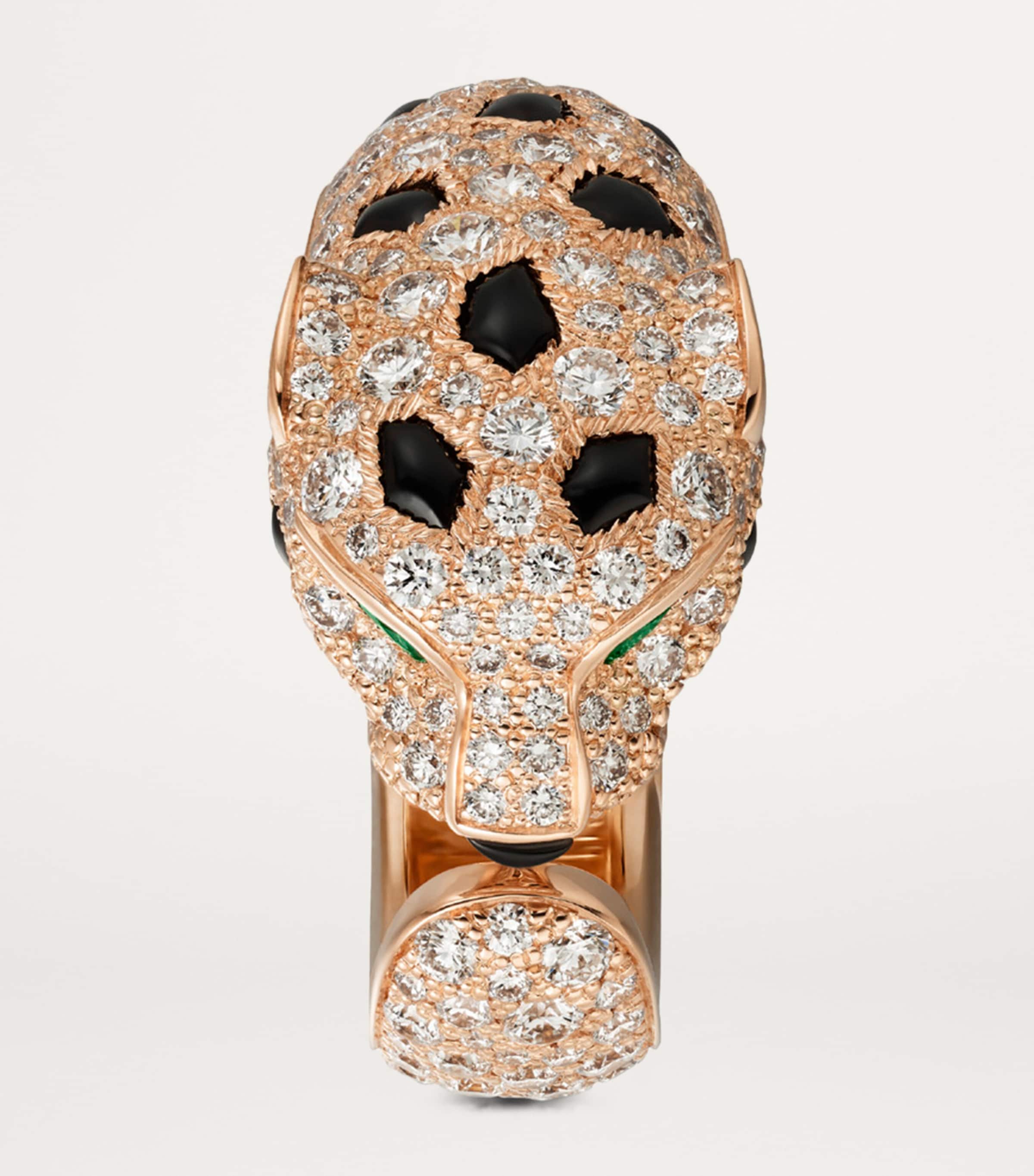 Rose Gold, Diamond, Emerald and Onyx Panthère de Cartier Ring ROSE GOLD Image 3
