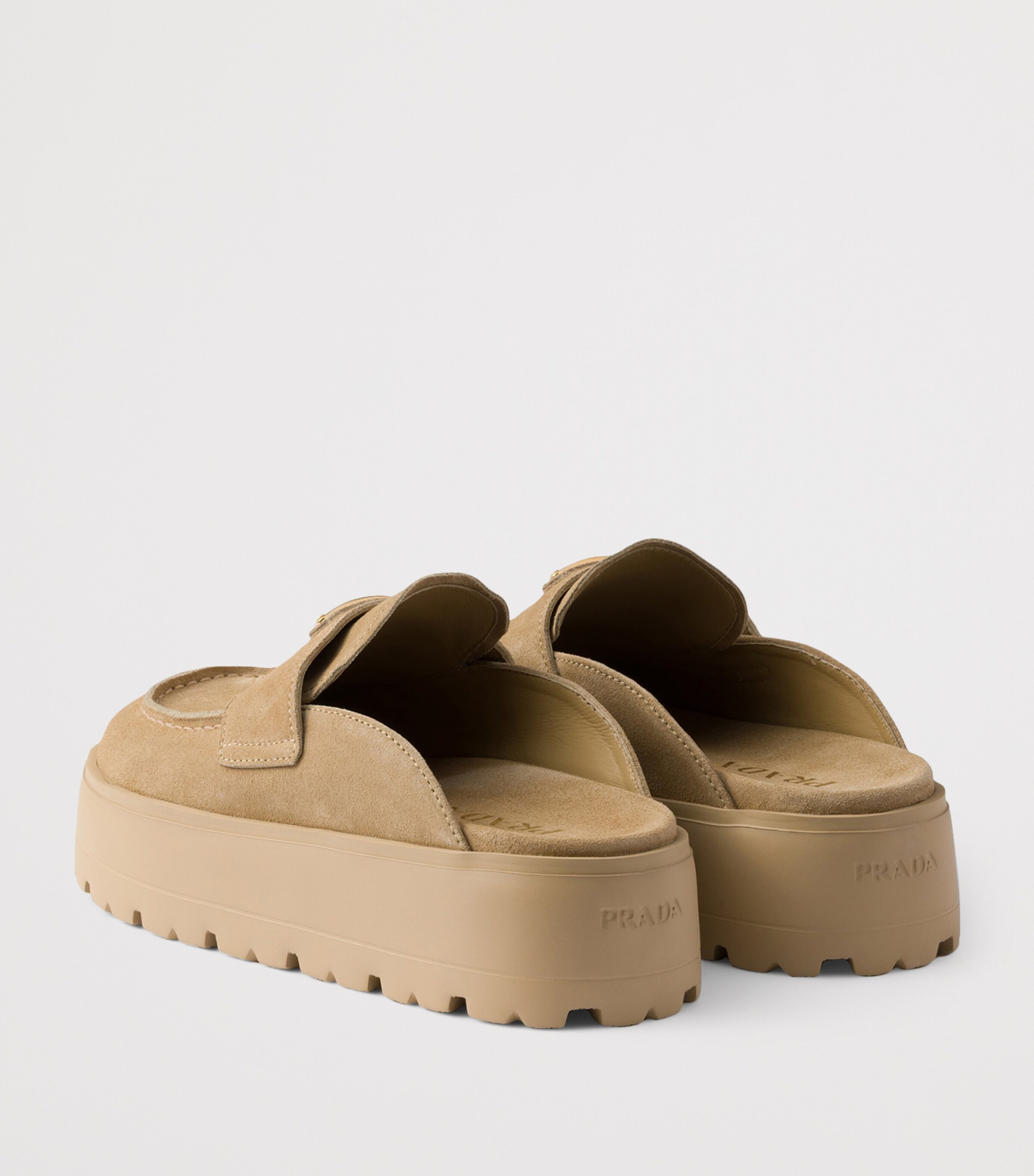 Suede Flatform Mules F0379 Image 4