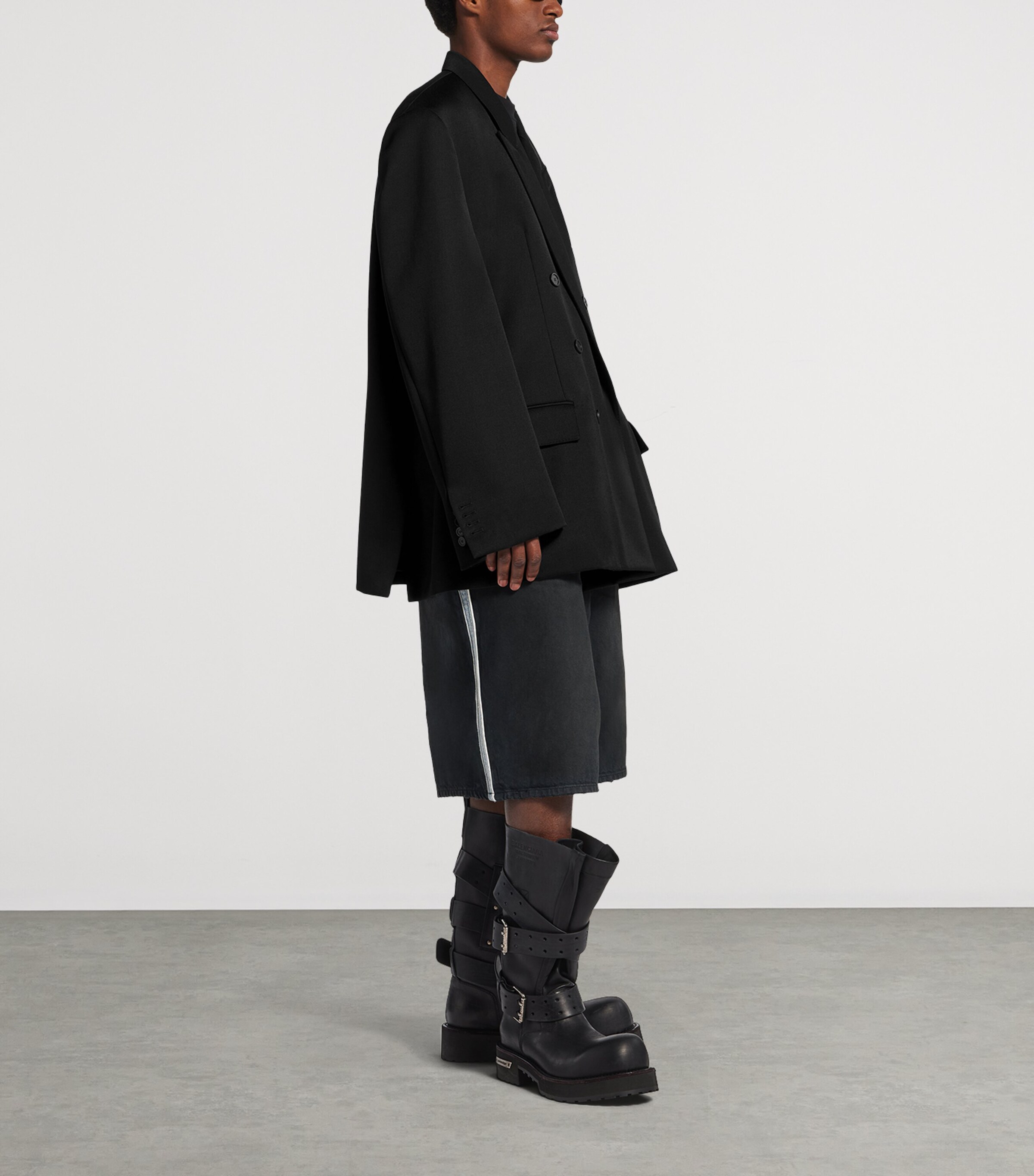 Balenciaga Black Wool Oversized Too Far Blazer | Harrods US