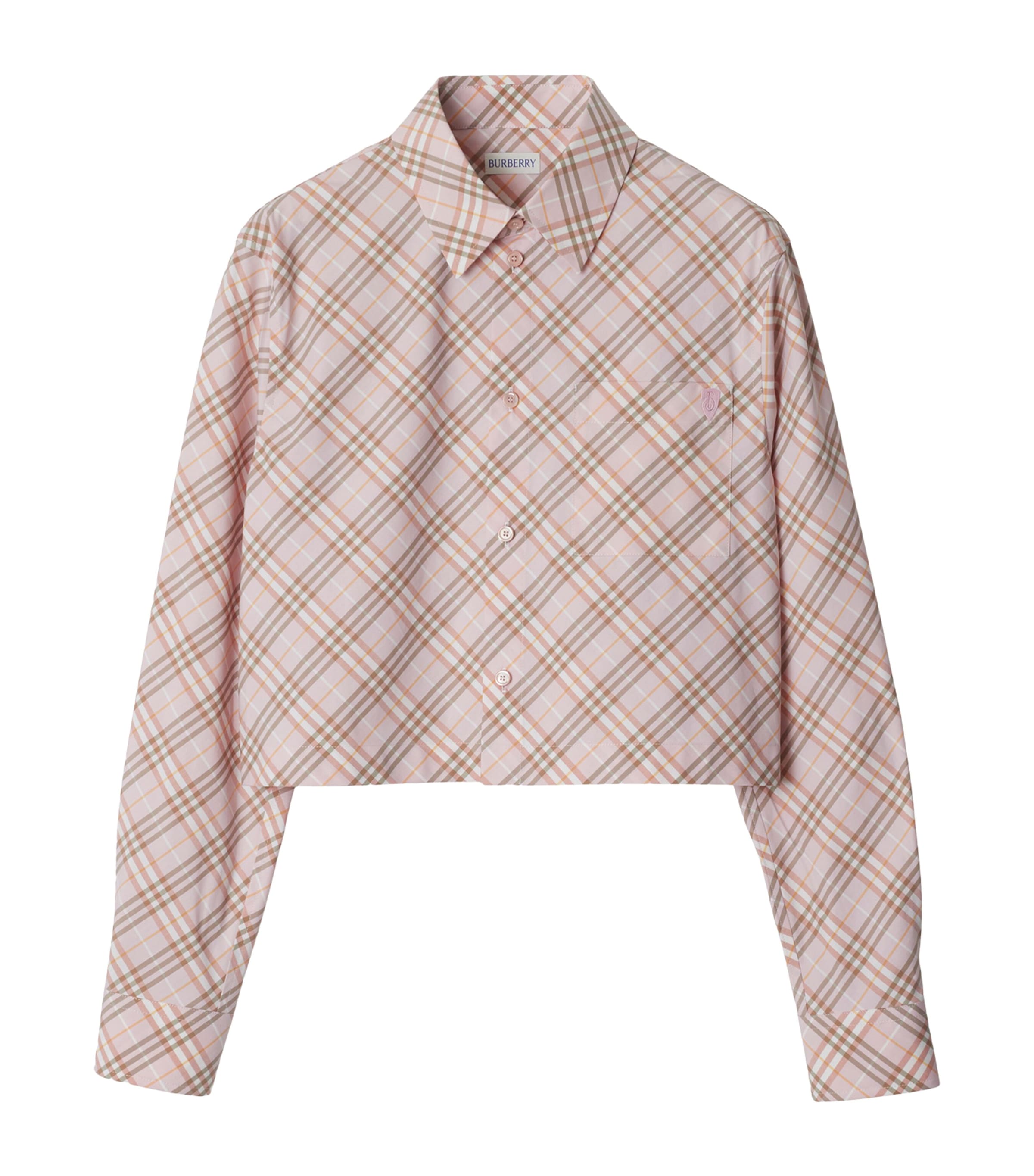 Cotton Check Cropped Shirt FLOSS IP CHECK Image 1
