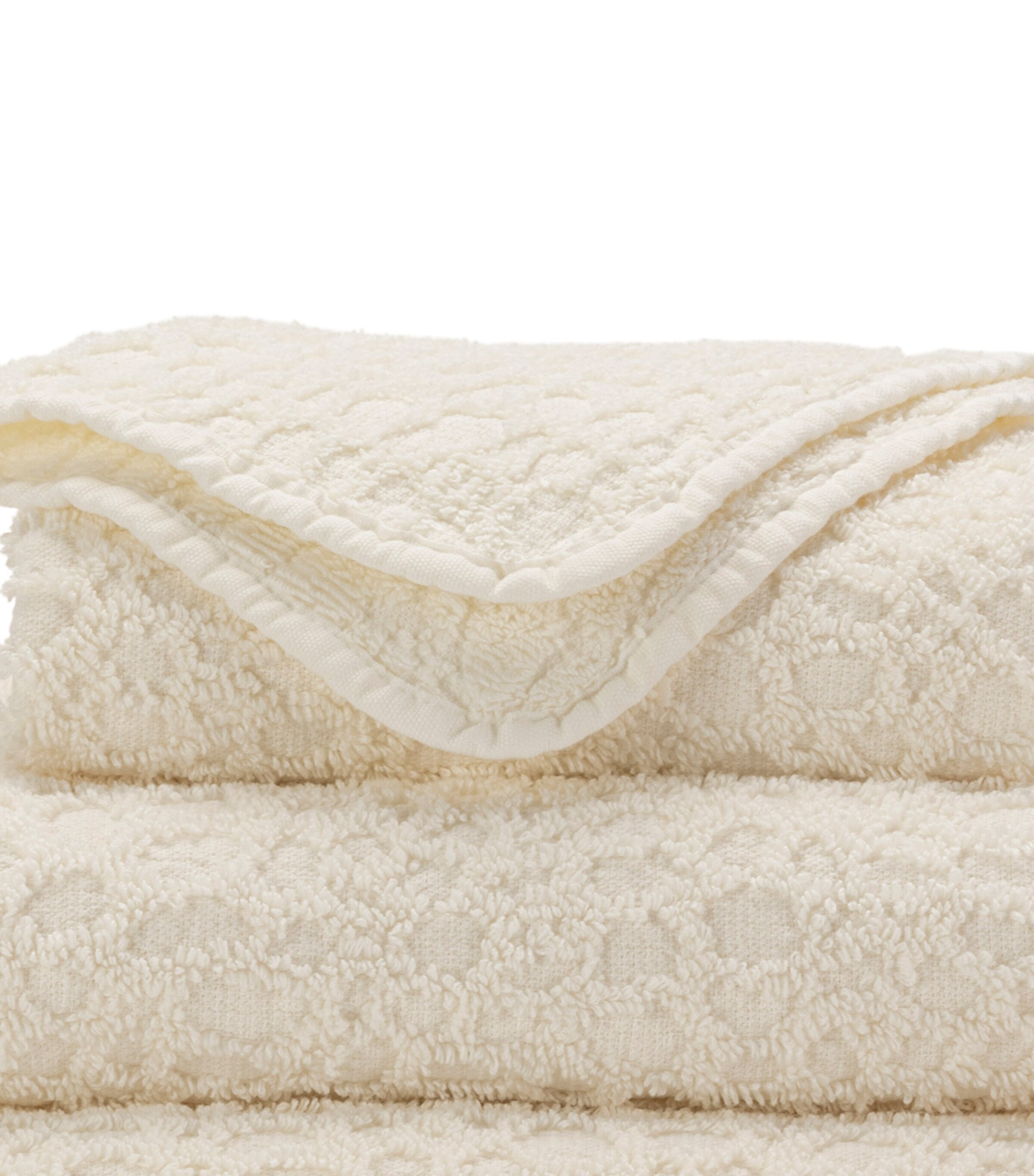 Abyss & Habidecor Egyptian Cotton Face Cloth (30cm x 30cm) Ivory Image 3