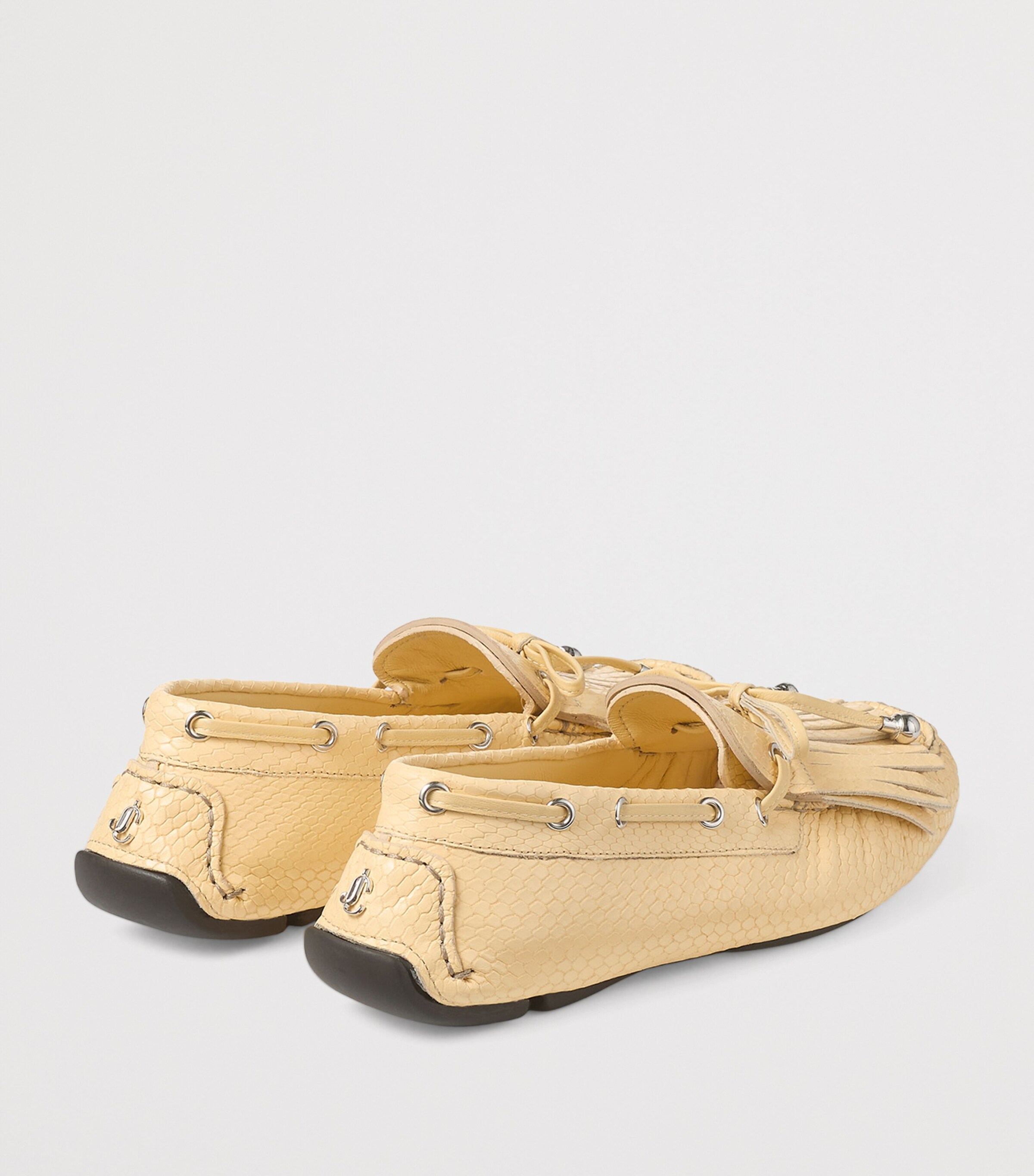 Jimmy Choo Manon Flat Leather Loafers Corn/silver Image 5