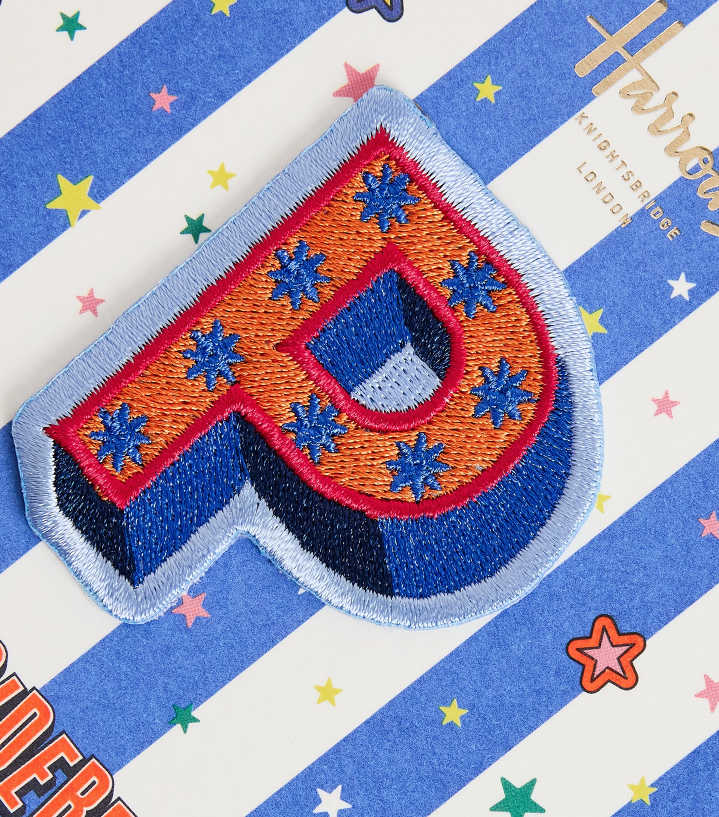 Harrods Alphabet Iron-On Embroidered Patch - P Image 2