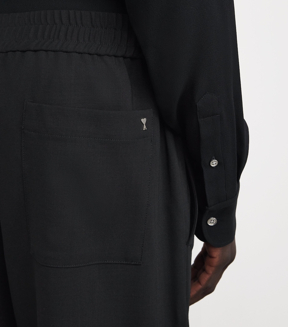 Wool Elasticated Trousers NOIR/001 Image 6