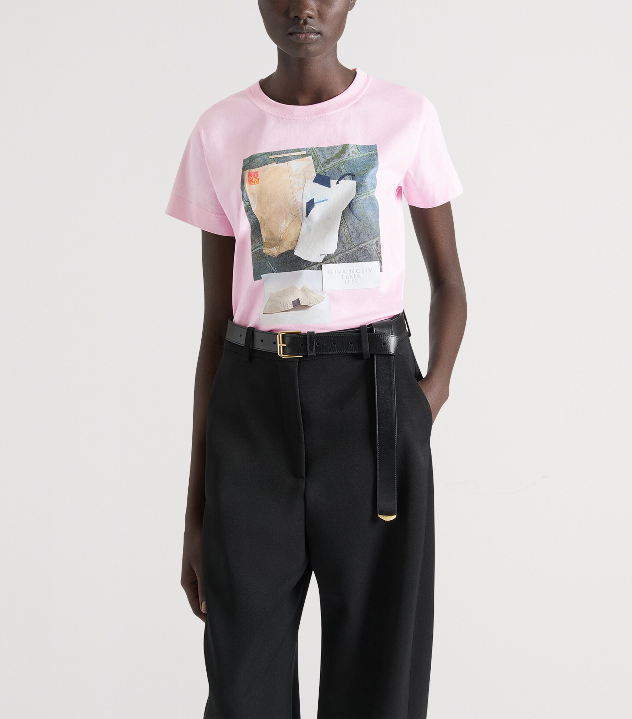 Givenchy Womens Cotton Printed T-Shirt Light Pink Image 2
