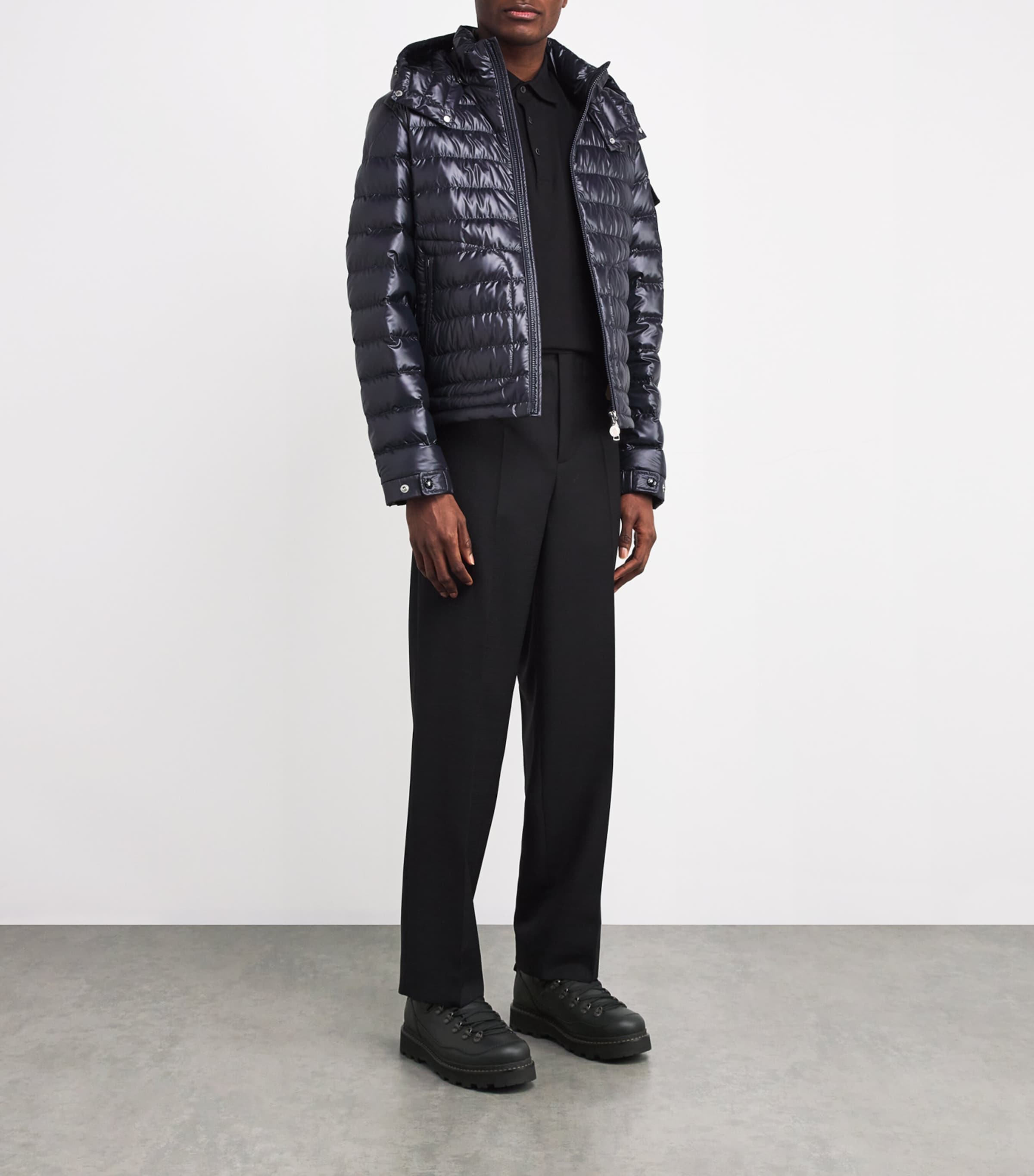 Leather Peka Trek Hiking Boots BLACK Image 5