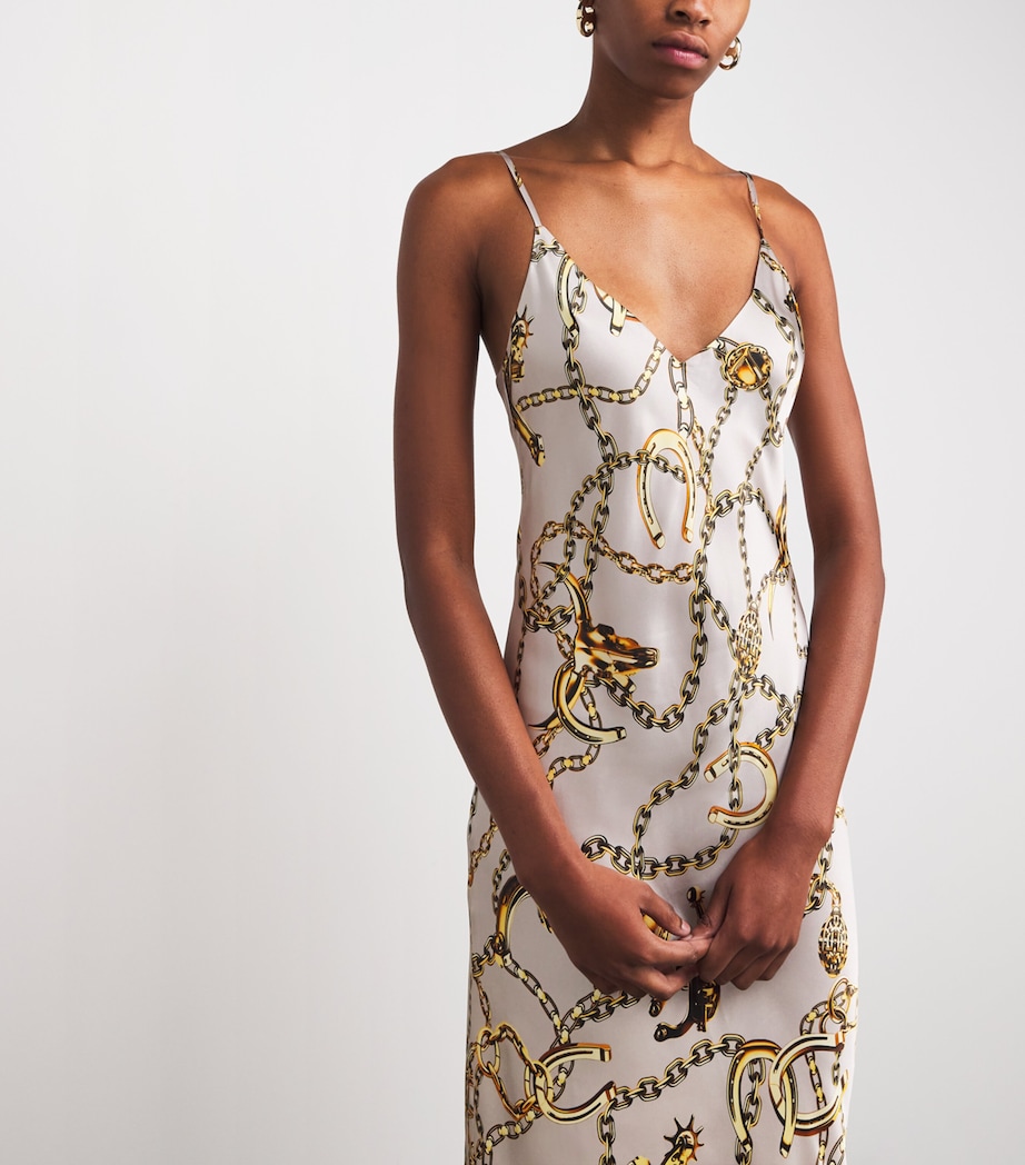 Silk Seridie Midi Dress SMK GR/GD LNGHRNCHN Image 6