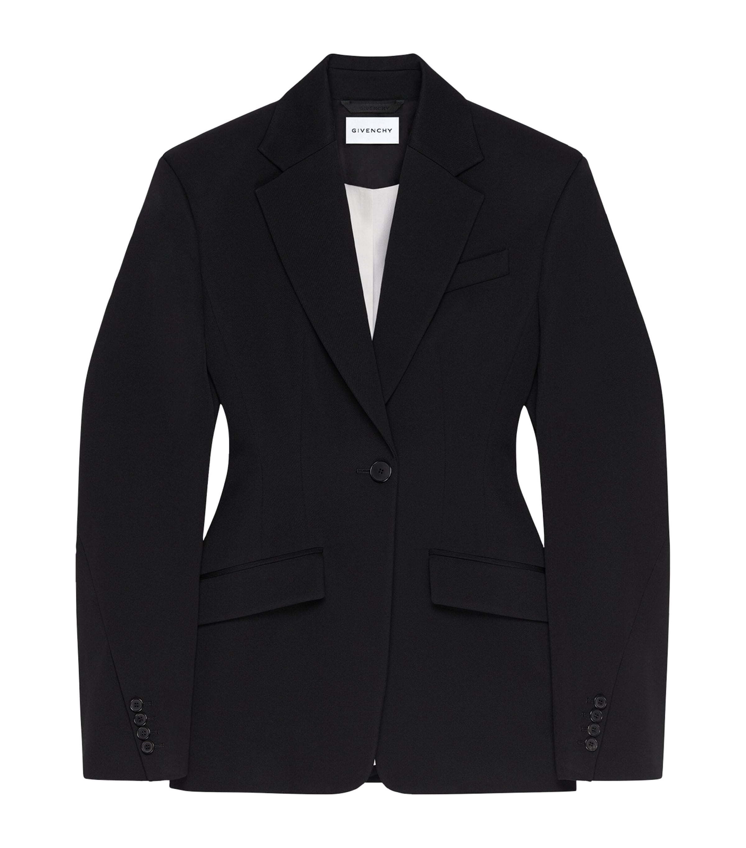 Wool Cocoon Jacket BLACK Image 1