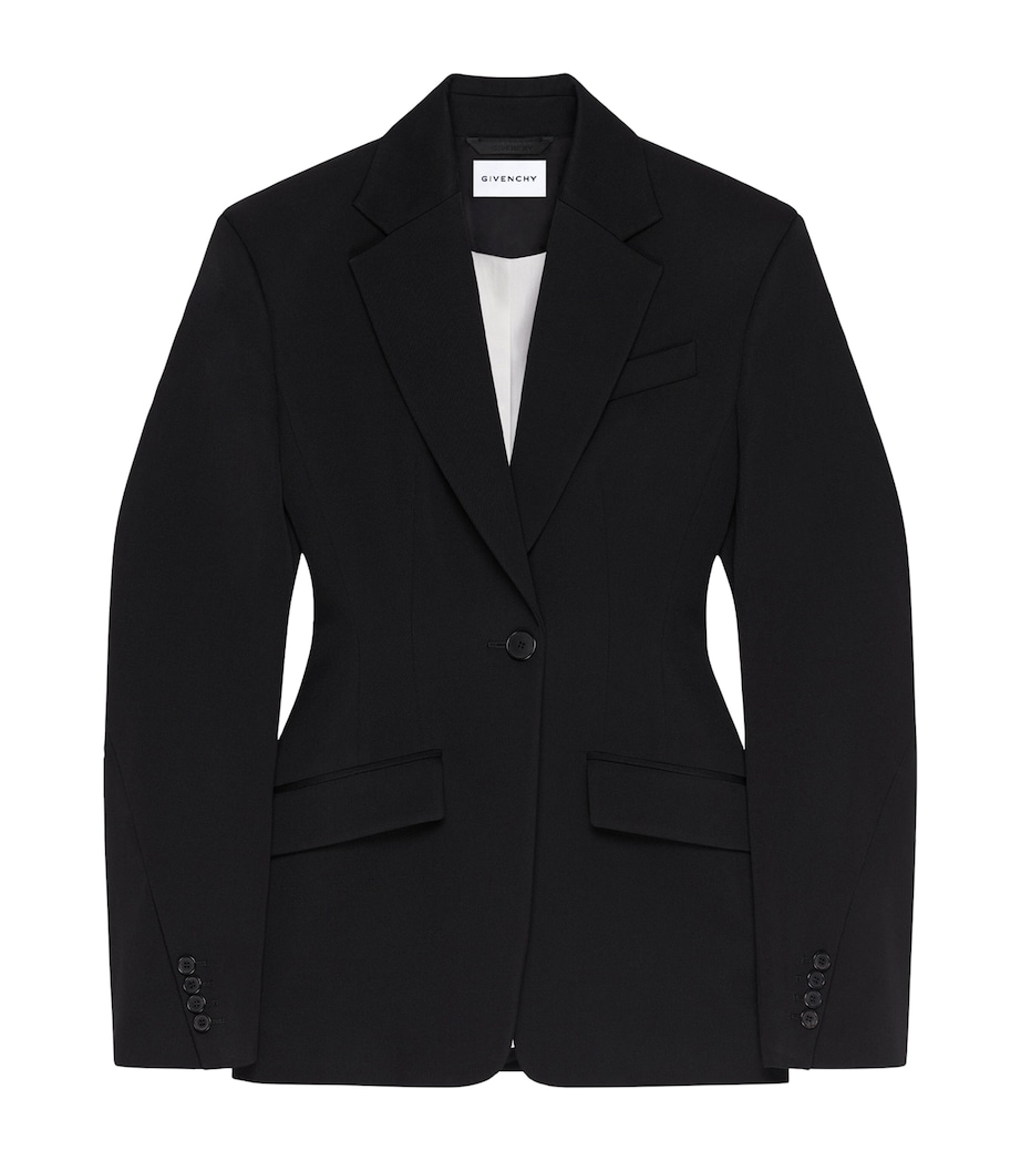 Wool Cocoon Jacket BLACK Image 1