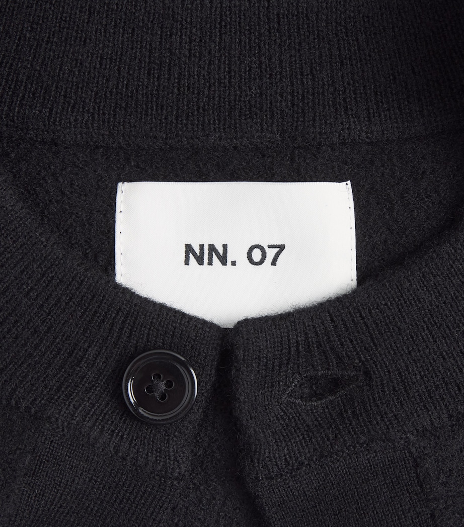 NN.07 Mens Wool Jasper Cardigan Black Image 6