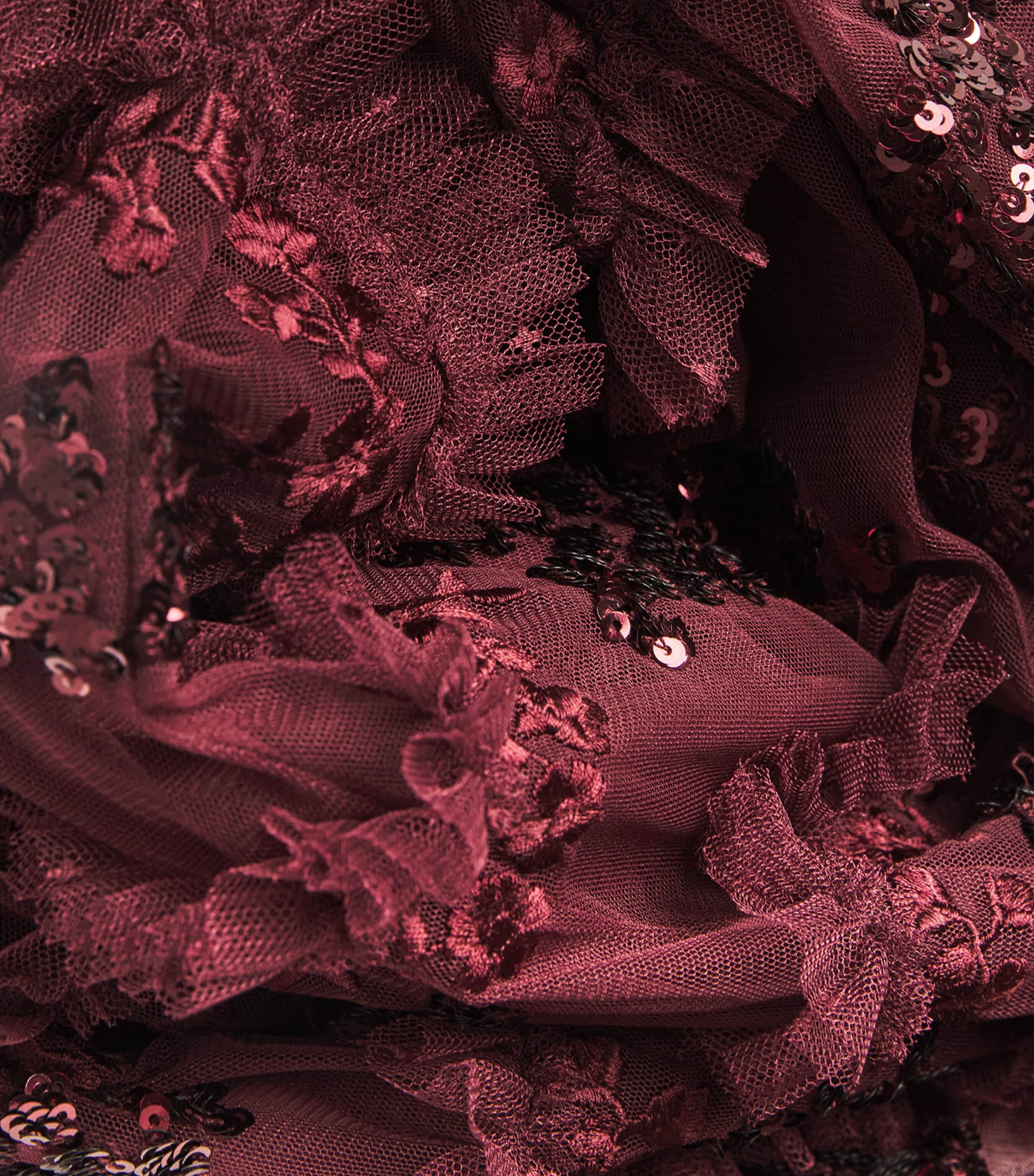 Daisy Wave Maxi Dress 77966710 CLARET Image 5