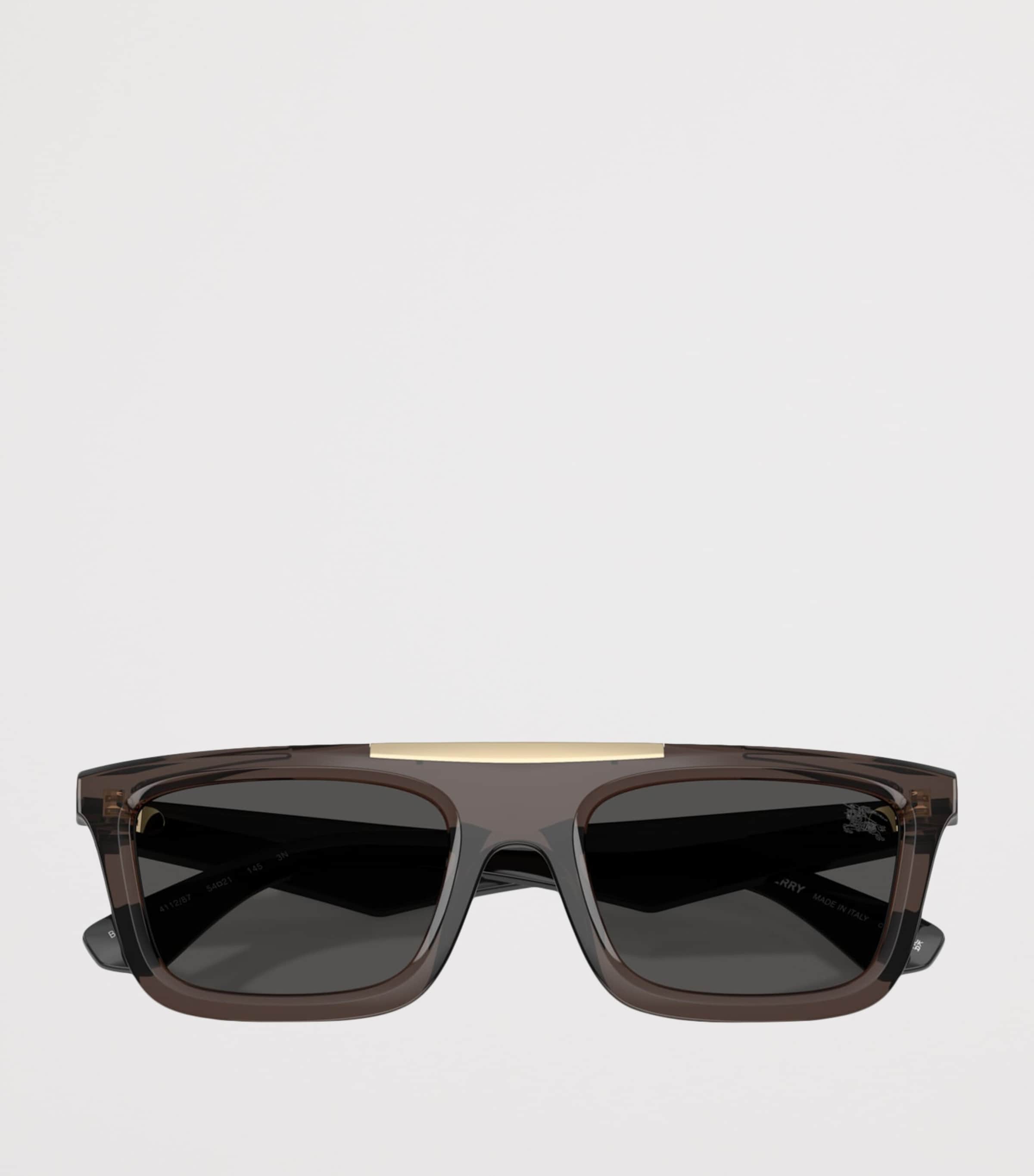 Burberry Injected BE4451U Rectangle Sunglasses Grey Image 5