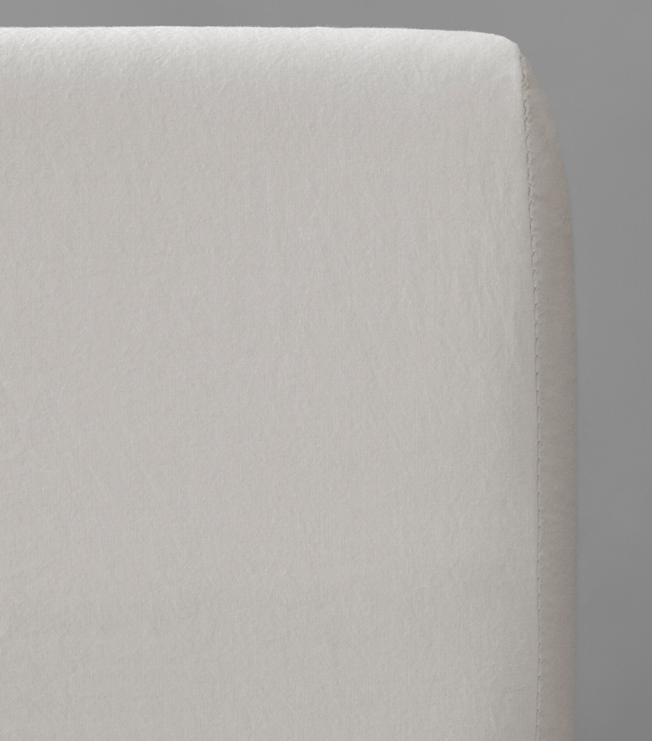 Society Limonta Cotton Nite King Fitted Sheet (150cm x 200cm) Bianco Image 2