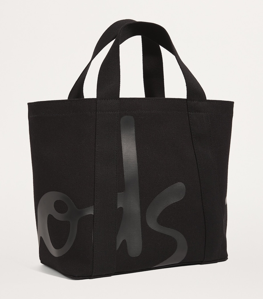 Mini Cotton Logo Tote Bag BLACK Image 3