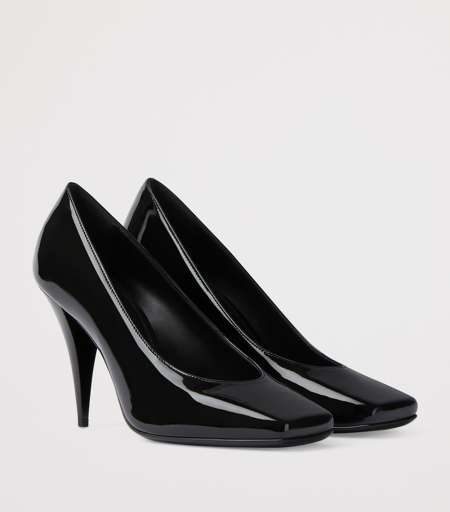 Patent Leather Square-Toe Pumps 95 BLACK Image 3
