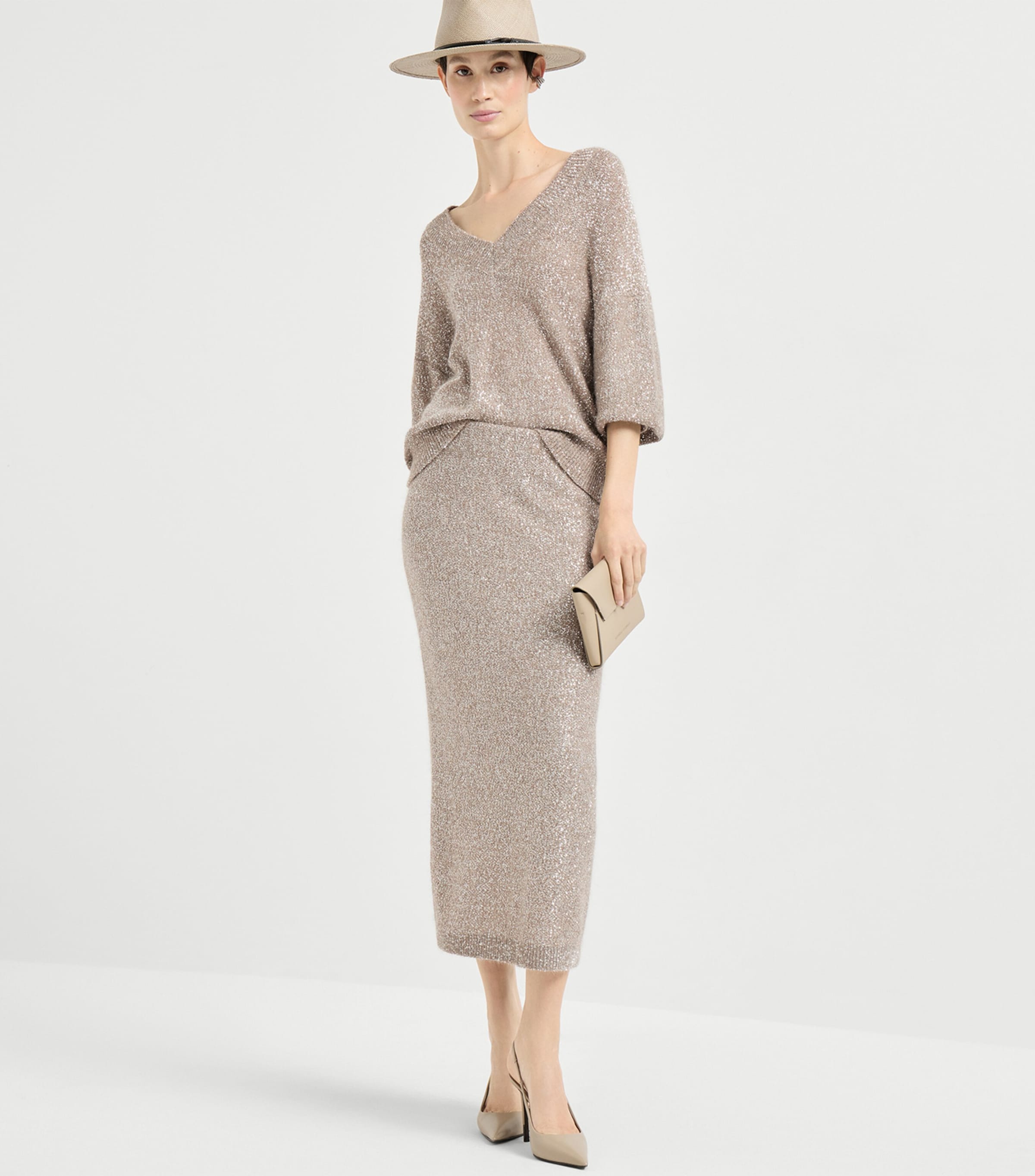 Sparkling V-Neck Sweater CMV48 Image 2