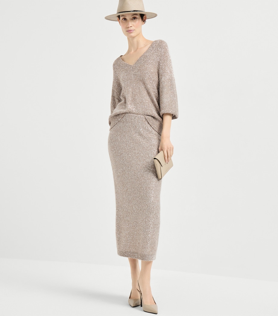 Sparkling V-Neck Sweater CMV48 Image 2