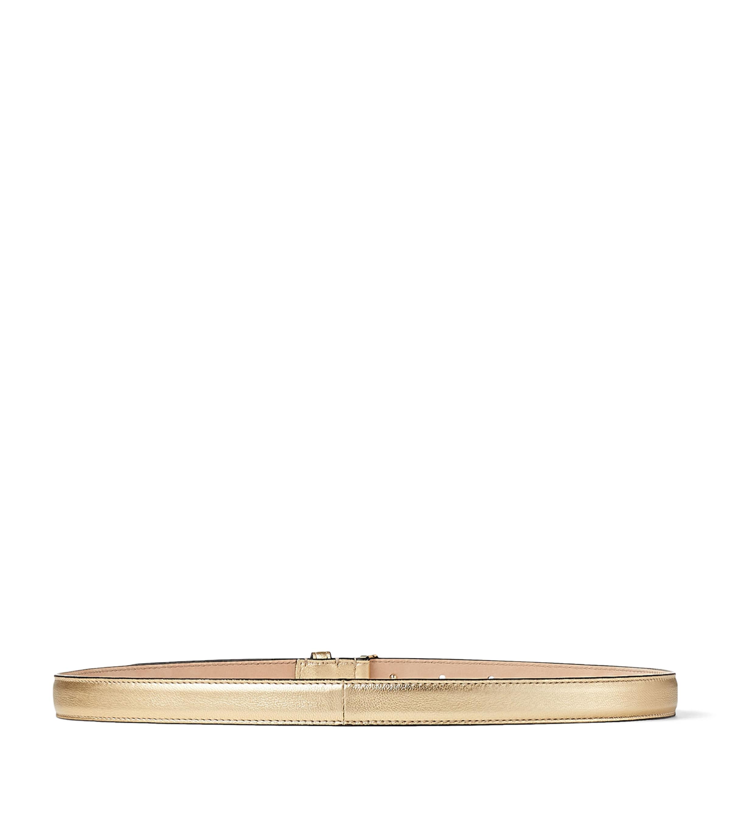 Helina Mini Leather Belt GOLD/LIGHT GOLD Image 4