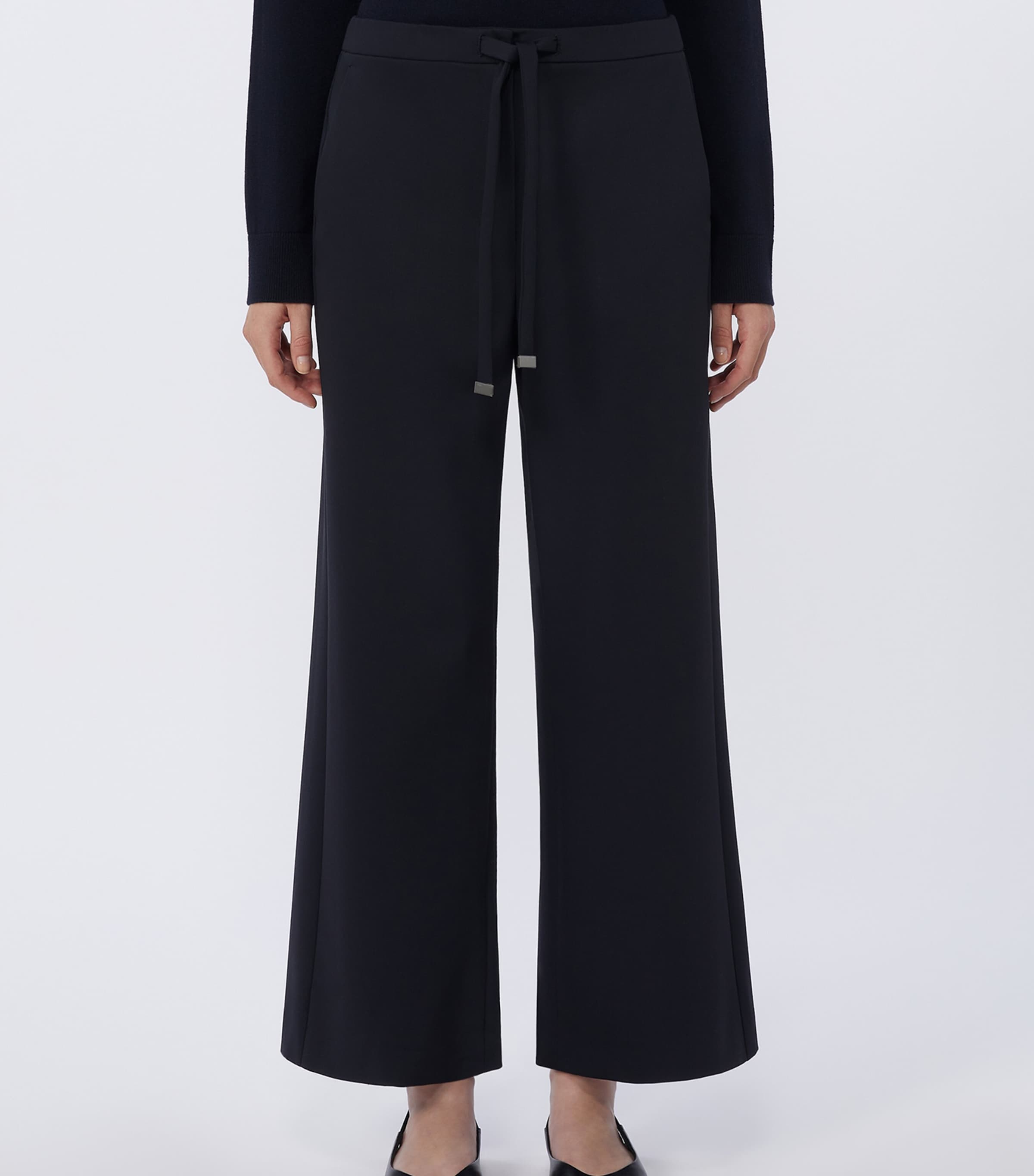 Max Mara Womens Wool Gabardine Cropped Trousers Ultramarine Image 3