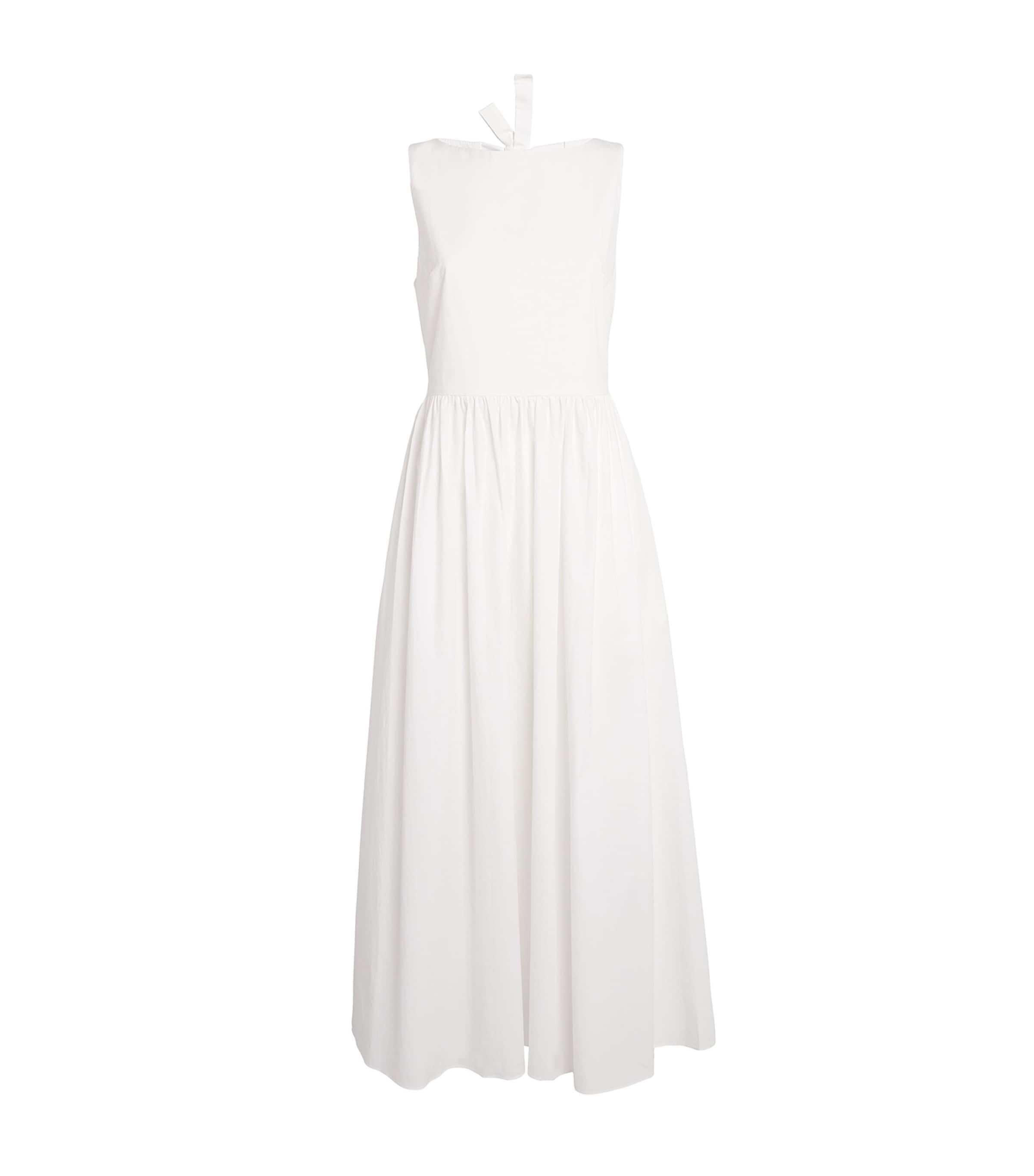 Matteau Tie-back Midi Dress In White