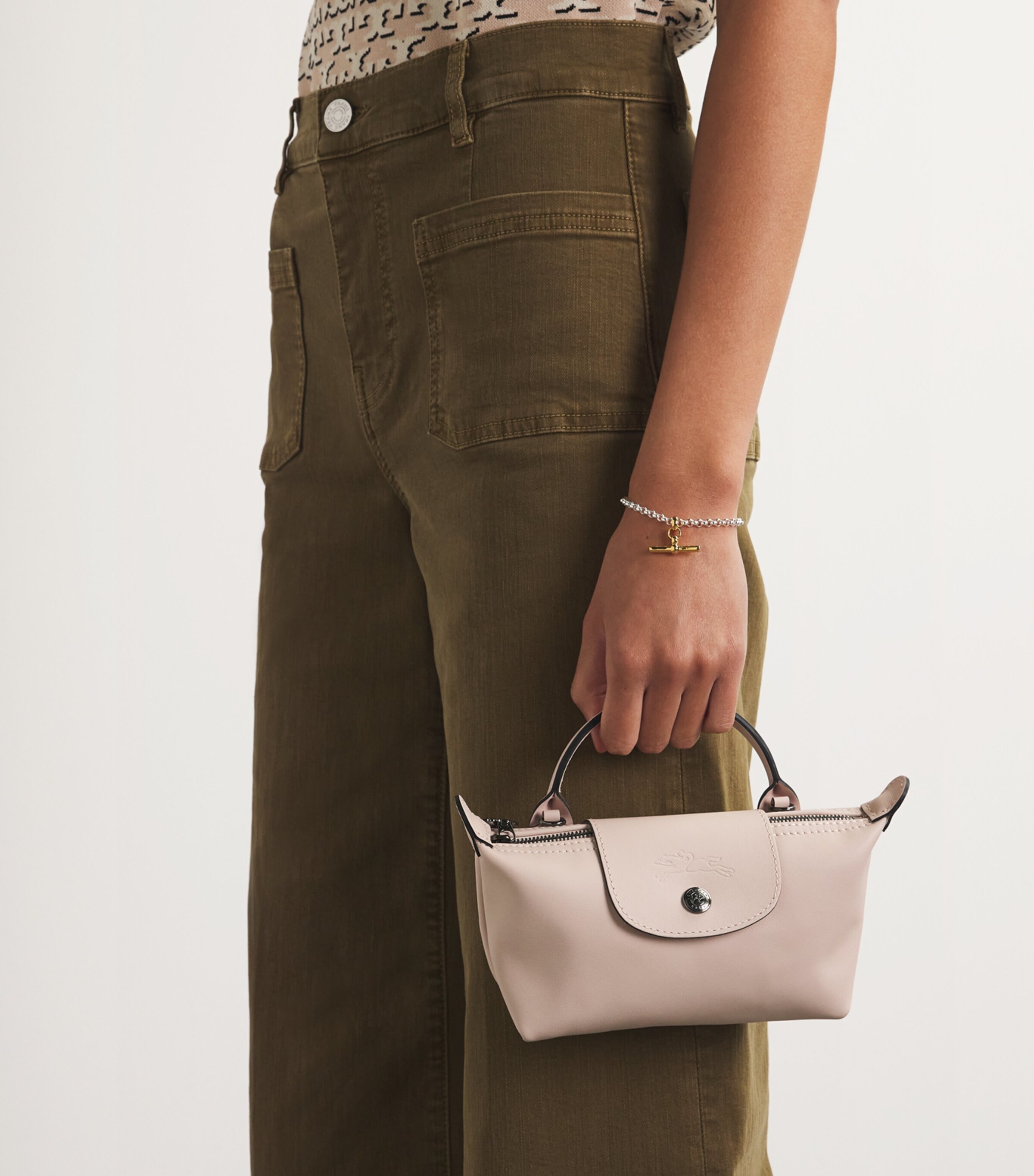 Longchamp Extra-Small Leather Le Pliage Xtra Pouch Nude Image 5