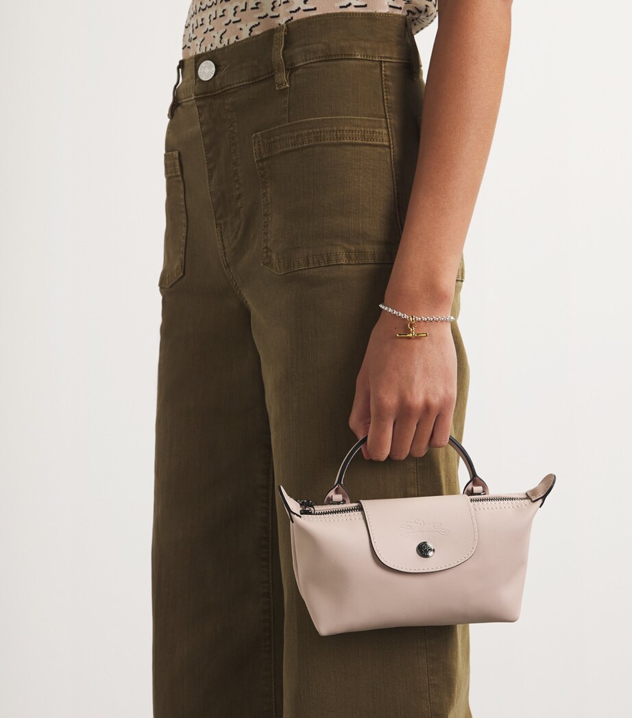 Longchamp Extra-Small Leather Le Pliage Xtra Pouch Nude Image 5