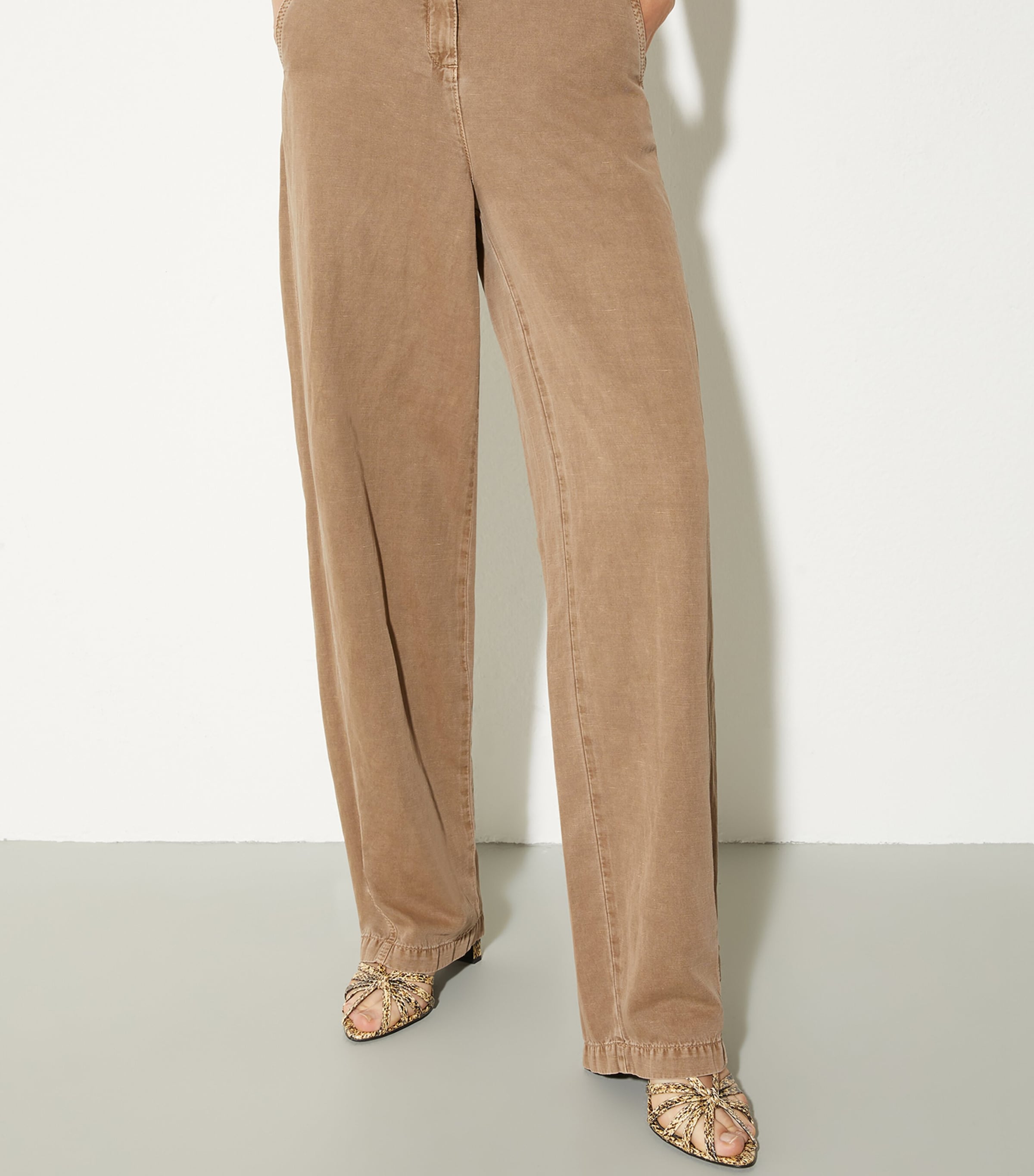 MAX&Co. Womens Twill Trousers Cocoa Image 3