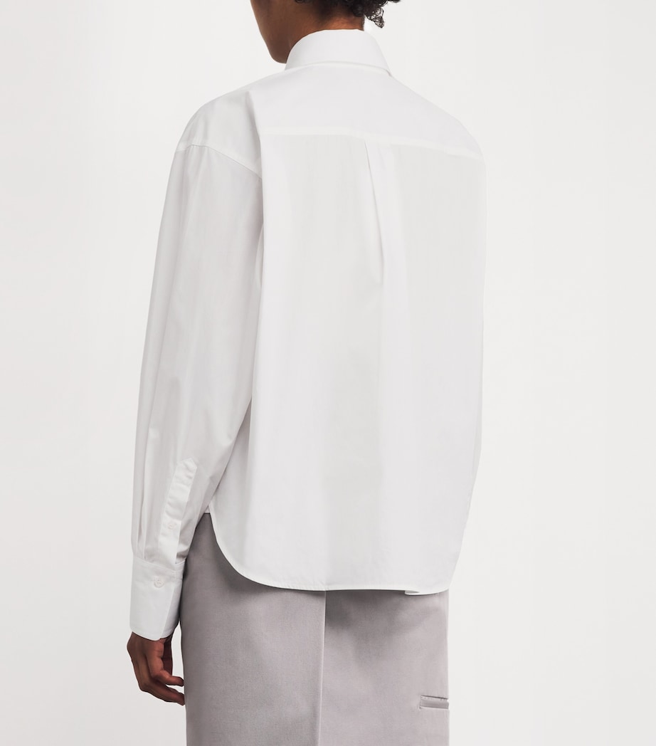 Cropped Embroidered Shirt 6 WHITE Image 4