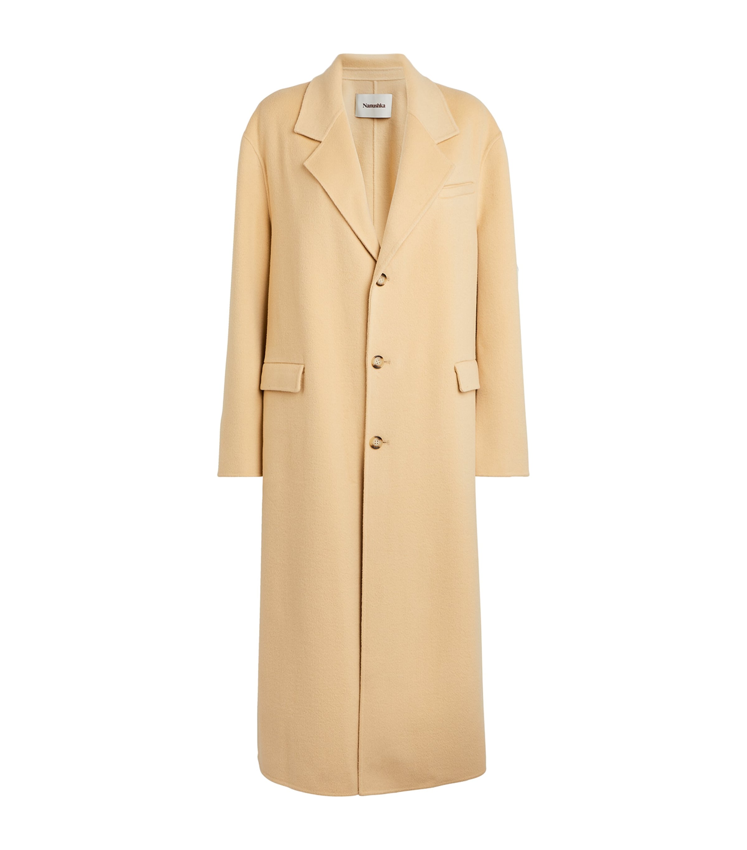 Nanushka Oversized Veda Coat In Neutral