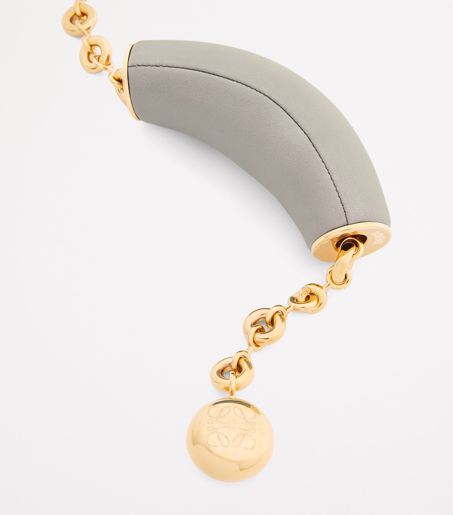 Small Leather Squeeze Top-Handle Bag GREY Image 9